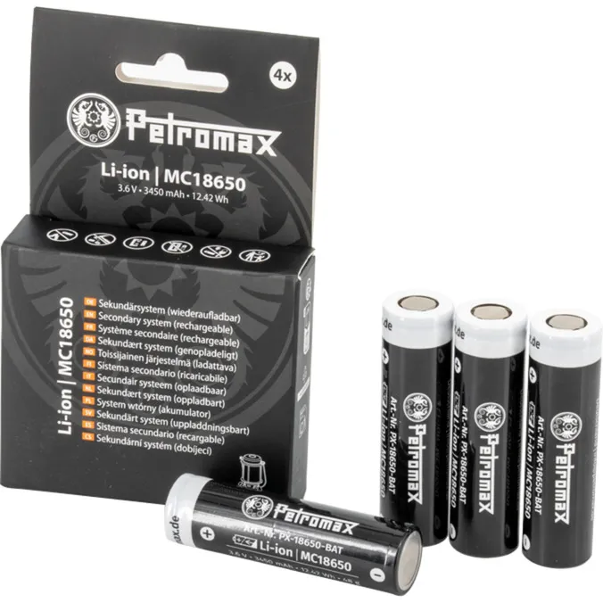 Batterie Li-Ion 18650, 3.450mAh, set da 4, Batteria - immagine 1