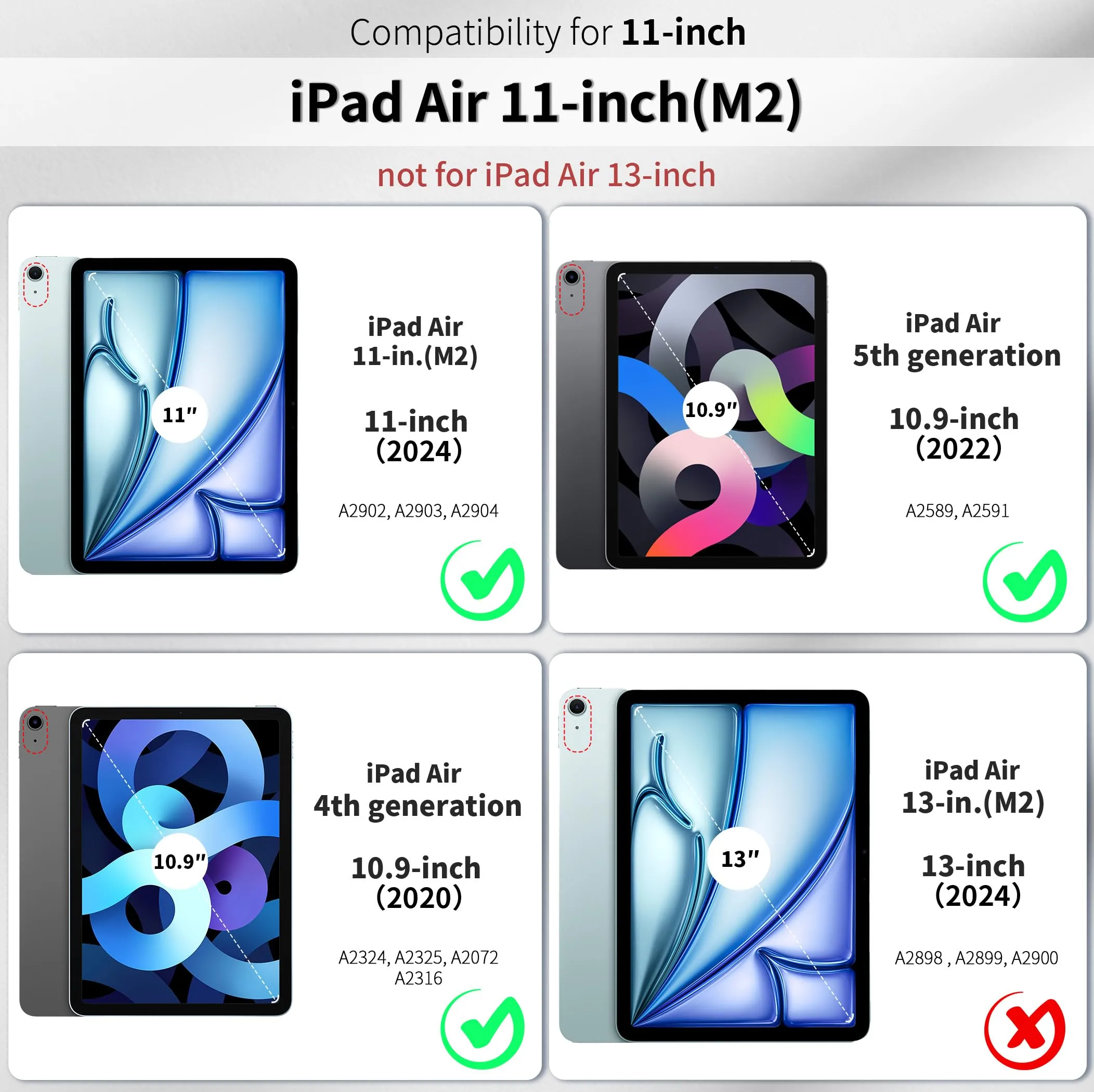 EasyAcc Cover Compatibile con iPad Air 11 Pollici M4/M3/M2 2026/2025/2024 - immagine 2