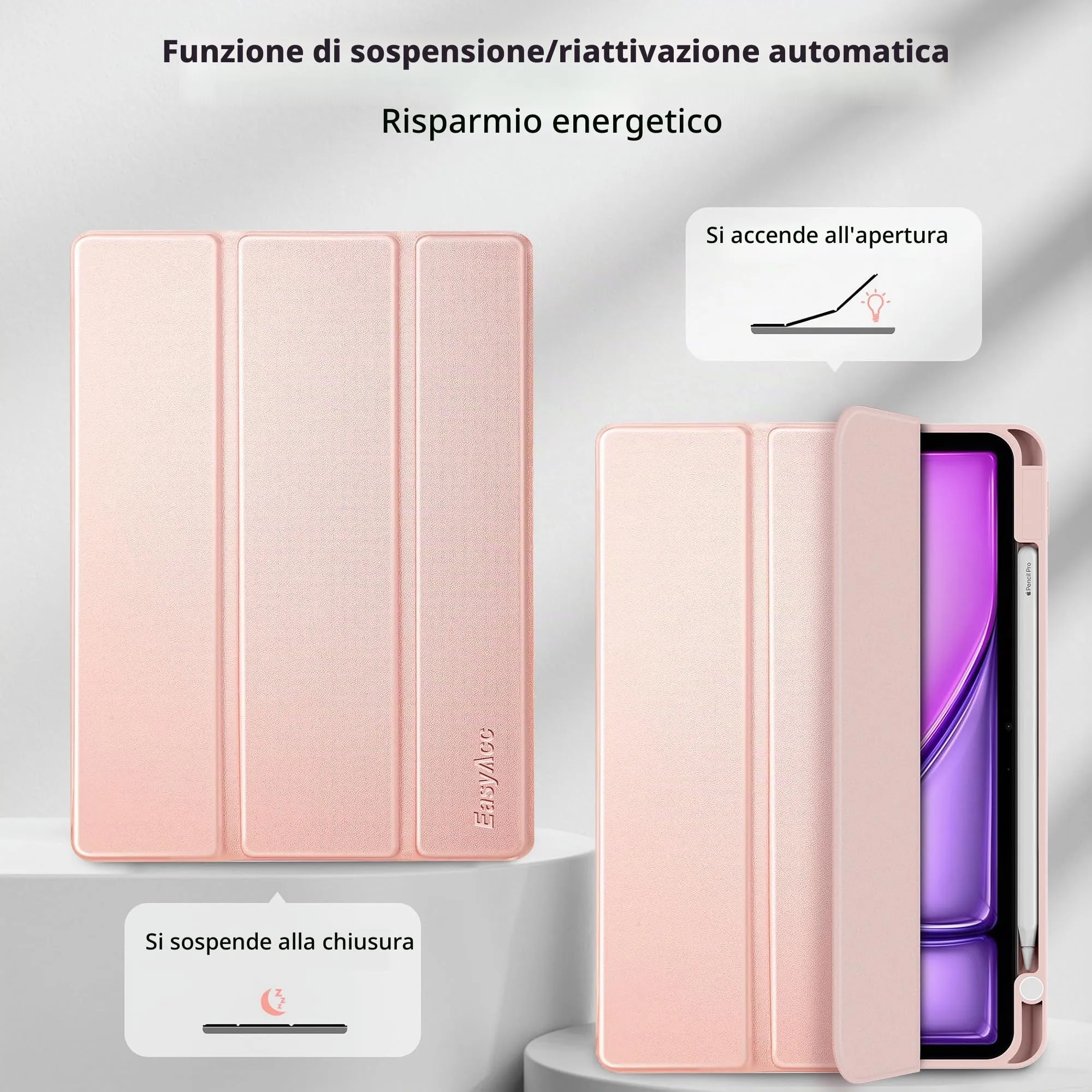 EasyAcc Cover Compatibile con iPad Air 11 Pollici M4/M3/M2 2026/2025/2024 - immagine 6
