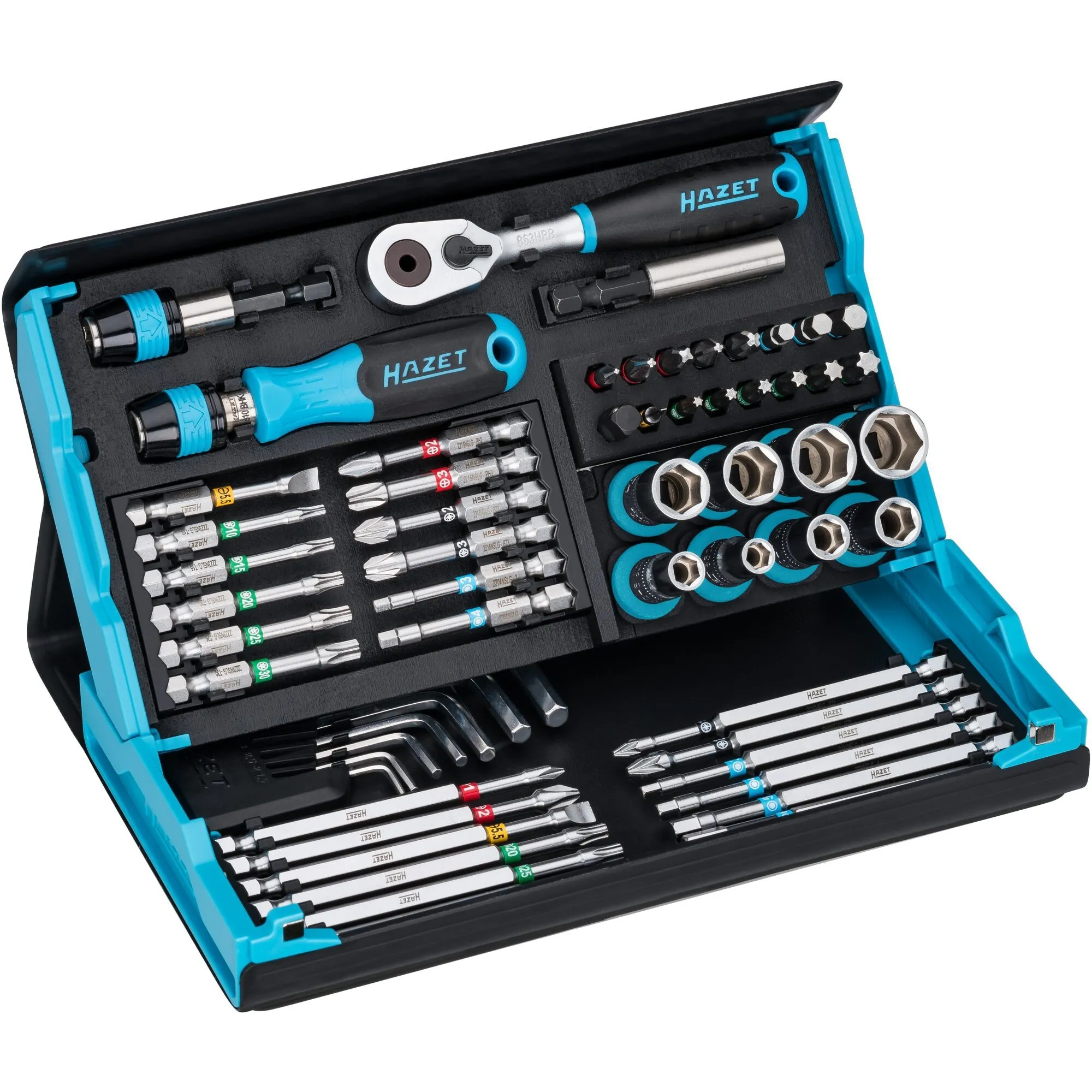 SmartCase set di chiavi a bussola e punte 2200SC-32, 59 pezzi, Set di bit - immagine 1