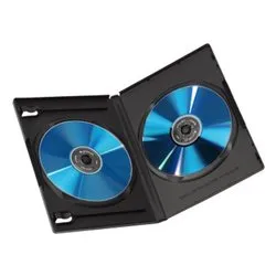 Set custodie CD e DVD 5 pz Doppie Black 00051294 - immagine 1