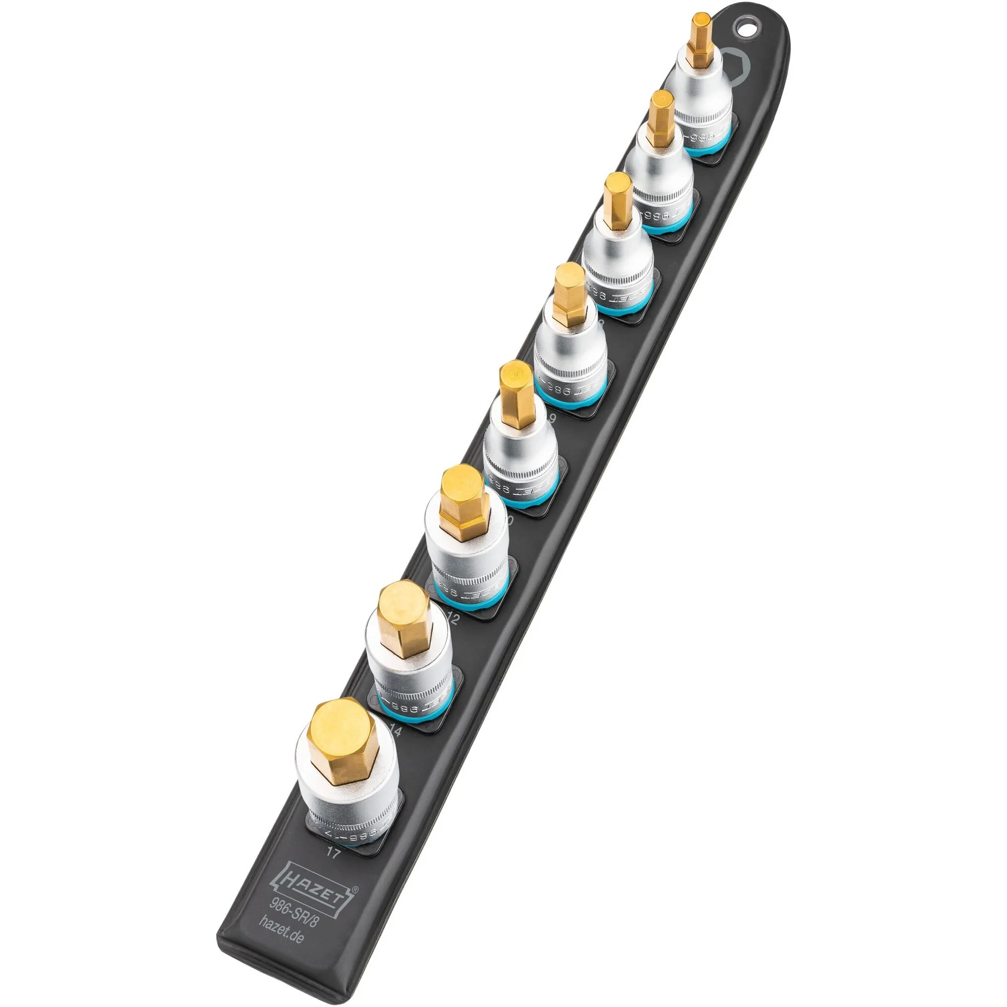 SmartRail 1/2" set di bussole esagonali interne, 8 pezzi, chiave combinata - immagine 1