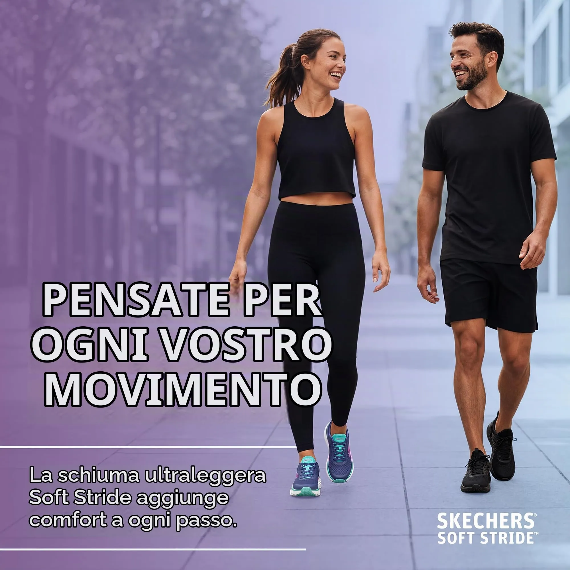 Skechers Max Cushioning Endeavour Canova Sneaker da Donna, Viola/Turchese - immagine 5