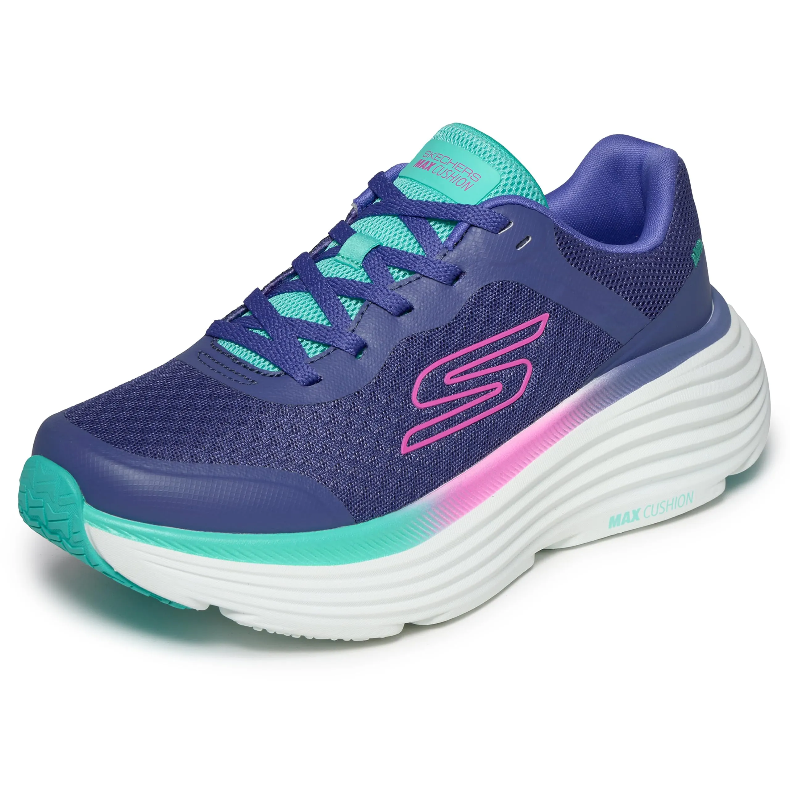 Skechers Max Cushioning Endeavour Canova Sneaker da Donna, Viola/Turchese - immagine 7