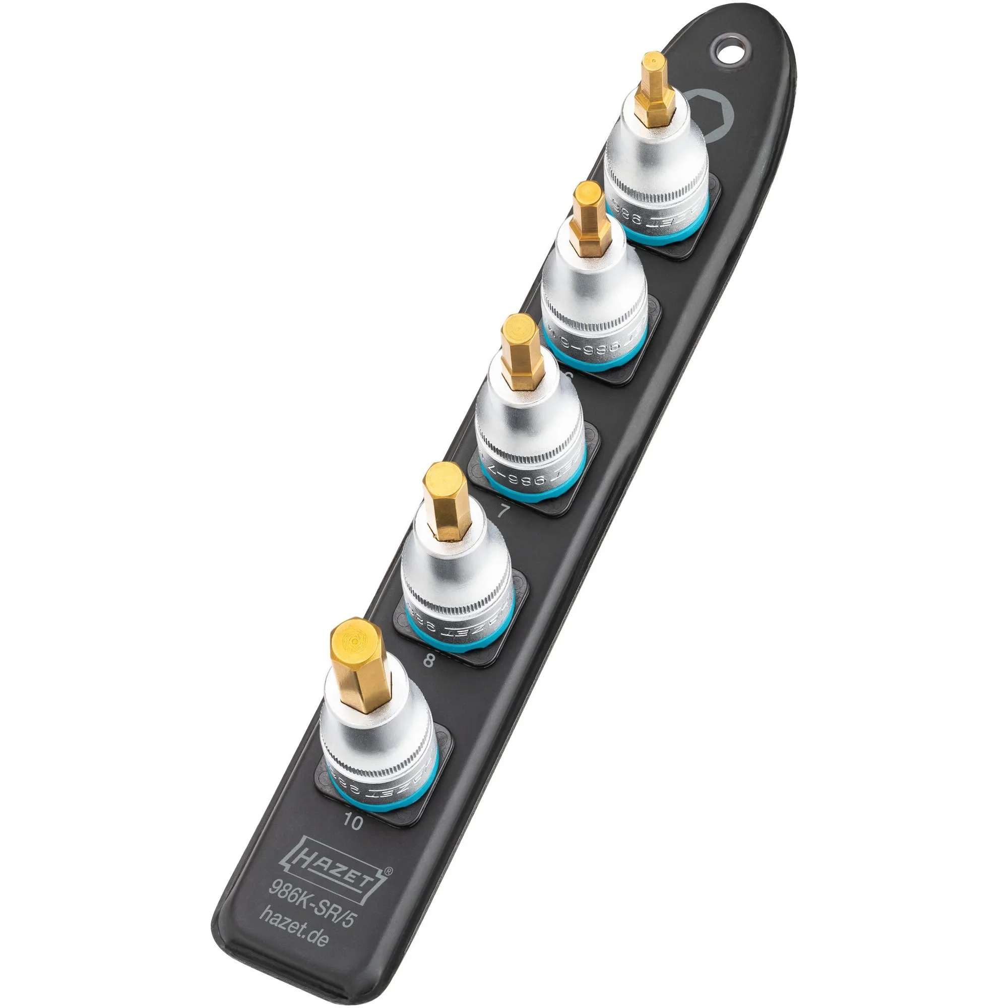 SmartRail 1/2" set di inserti per chiave a bussola, esagonale interno, 5 pezzi, chiave combinata - immagine 1