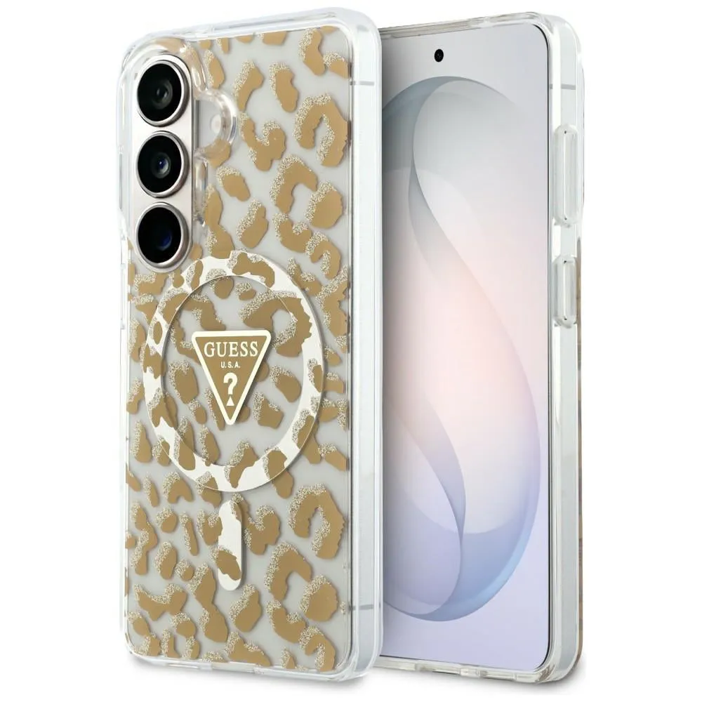 Custodia MagSafe per Samsung Galaxy S26 S942, Guess, IML Leopard Pattern, Marrone - immagine 1