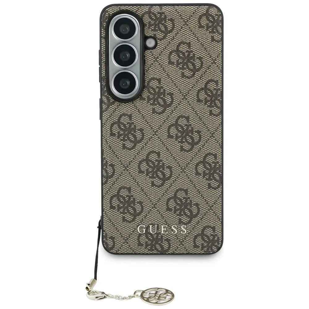 Custodia per Samsung Galaxy S26 S942, Guess, 4G Classic Logo Charm, Marrone - immagine 1