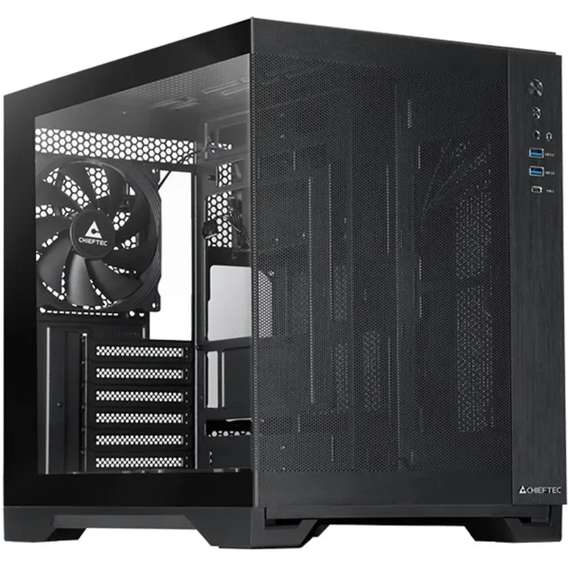 mATX Gehäuse GM-30B-M-OP, black Cubo Nero, Chassis Tower - immagine 1