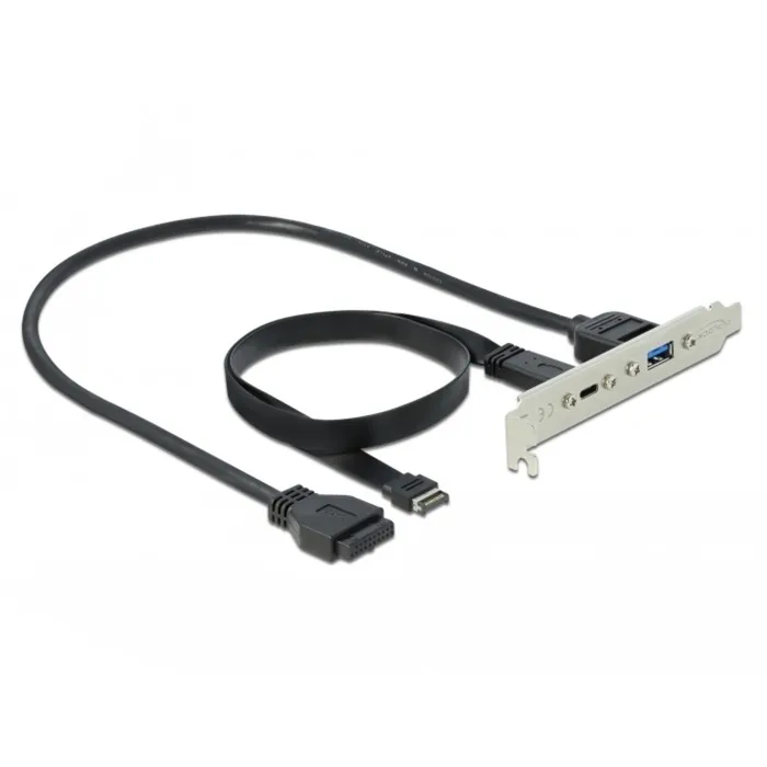 89934 cavo USB 0,5 m USB 3.2 Gen 2 (3.1 Gen 2) USB C USB A Nero, Staffa slot - immagine 1
