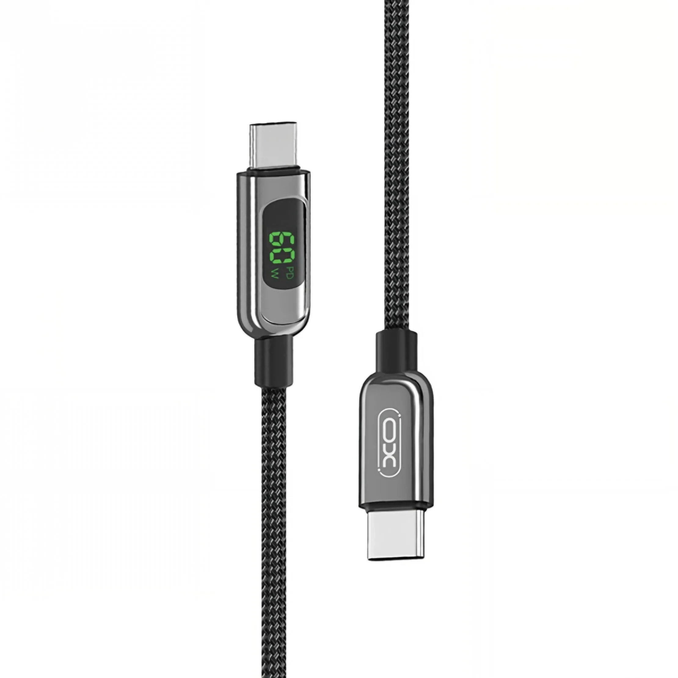 Cavo Dati e Ricarica USB-C - USB-C XO Design NB-Q203B Display, 60W, 1m, Nero - immagine 1