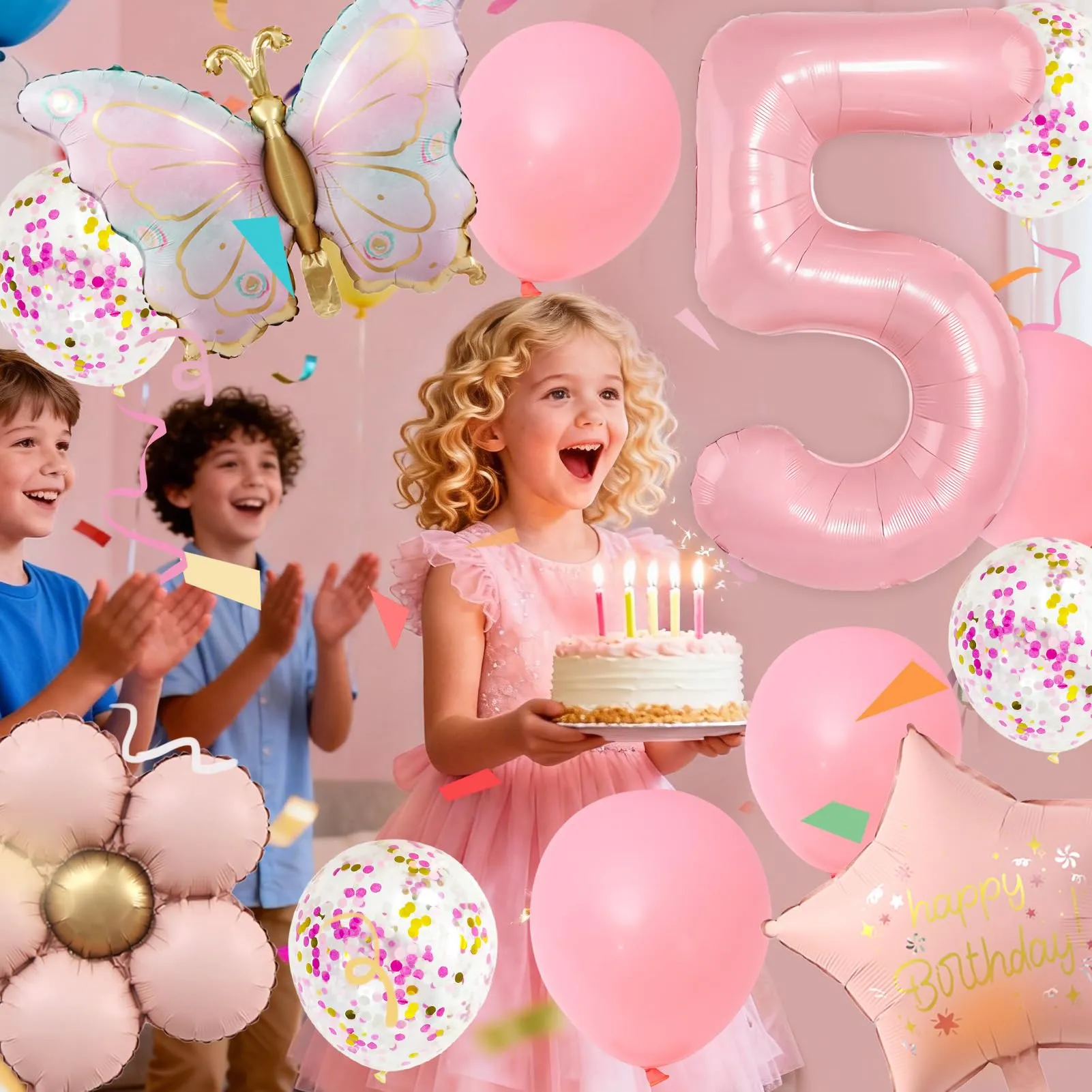 12 Pezzi Palloncini Farfalla 5 Anni, con Palloncini Fiori - immagine 6