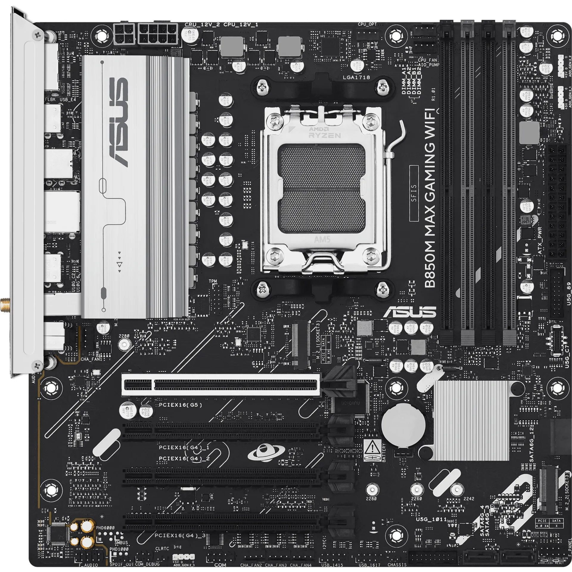B850M MAX GAMING WIFI AMD B850 Socket AM5 micro ATX, Scheda madre - immagine 1