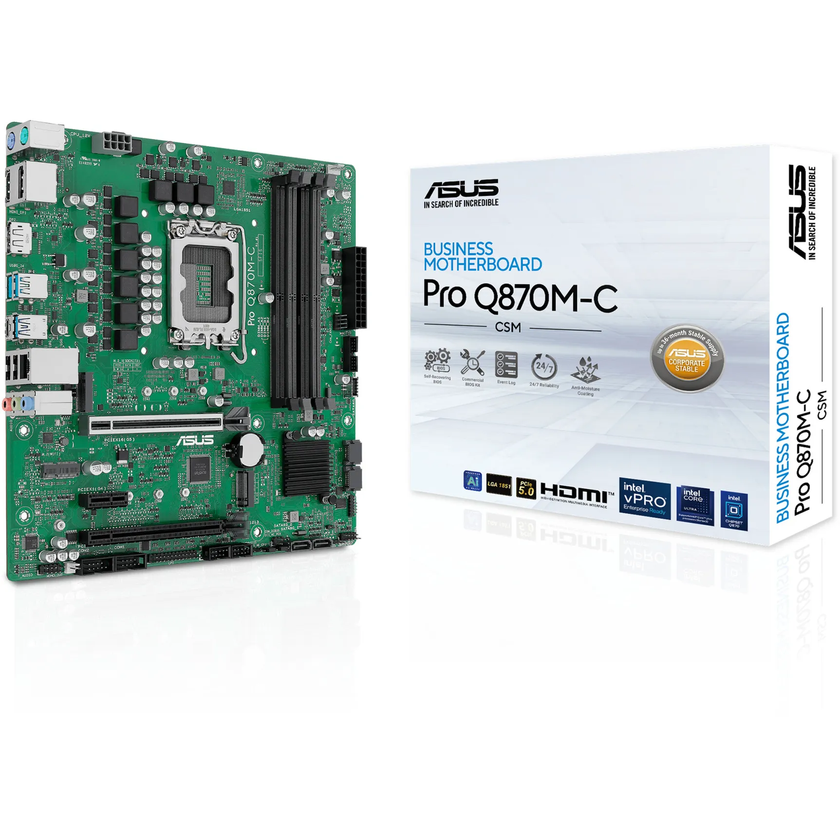 PRO Q870M-C-CSM Intel Q870 LGA 1851 (Socket V1) micro ATX, Scheda madre - immagine 1