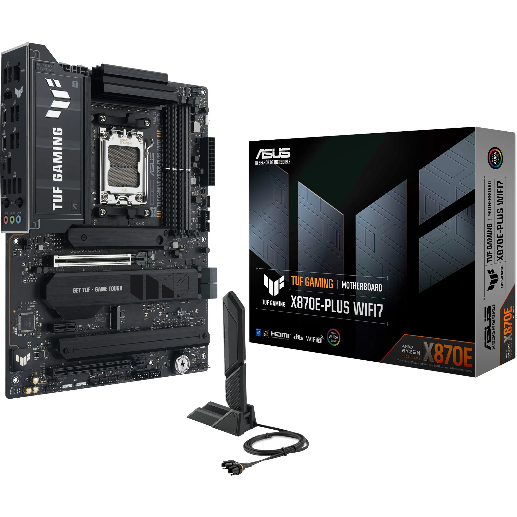 TUF GAMING X870E-PLUS WIFI7 AMD X870E Socket AM5 ATX, Scheda madre - immagine 1