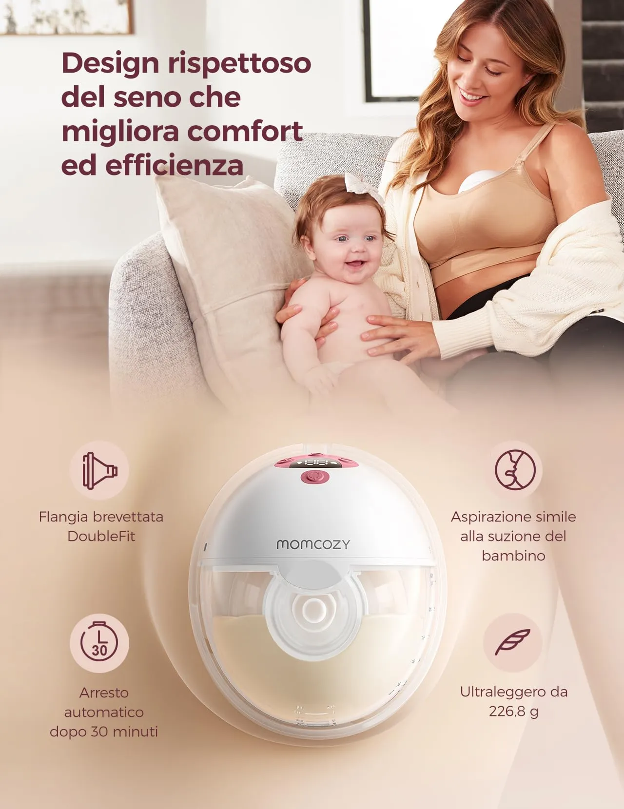 Momcozy Tiralatte Elettrico - immagine 2
