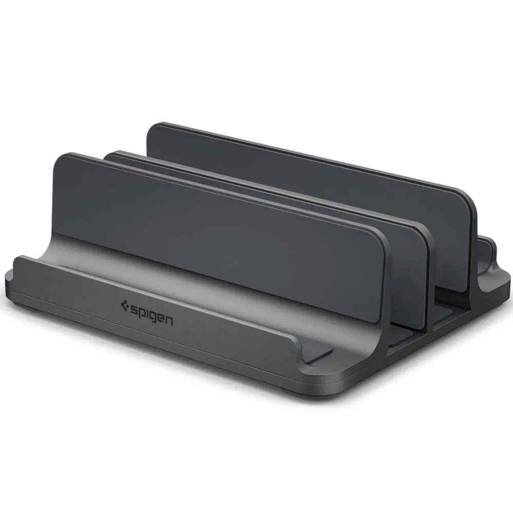 Supporto Verticale Spigen LD208S4 Two per Laptop con spessore 14mm - 27mm, Grigio AMP10640 - immagine 1