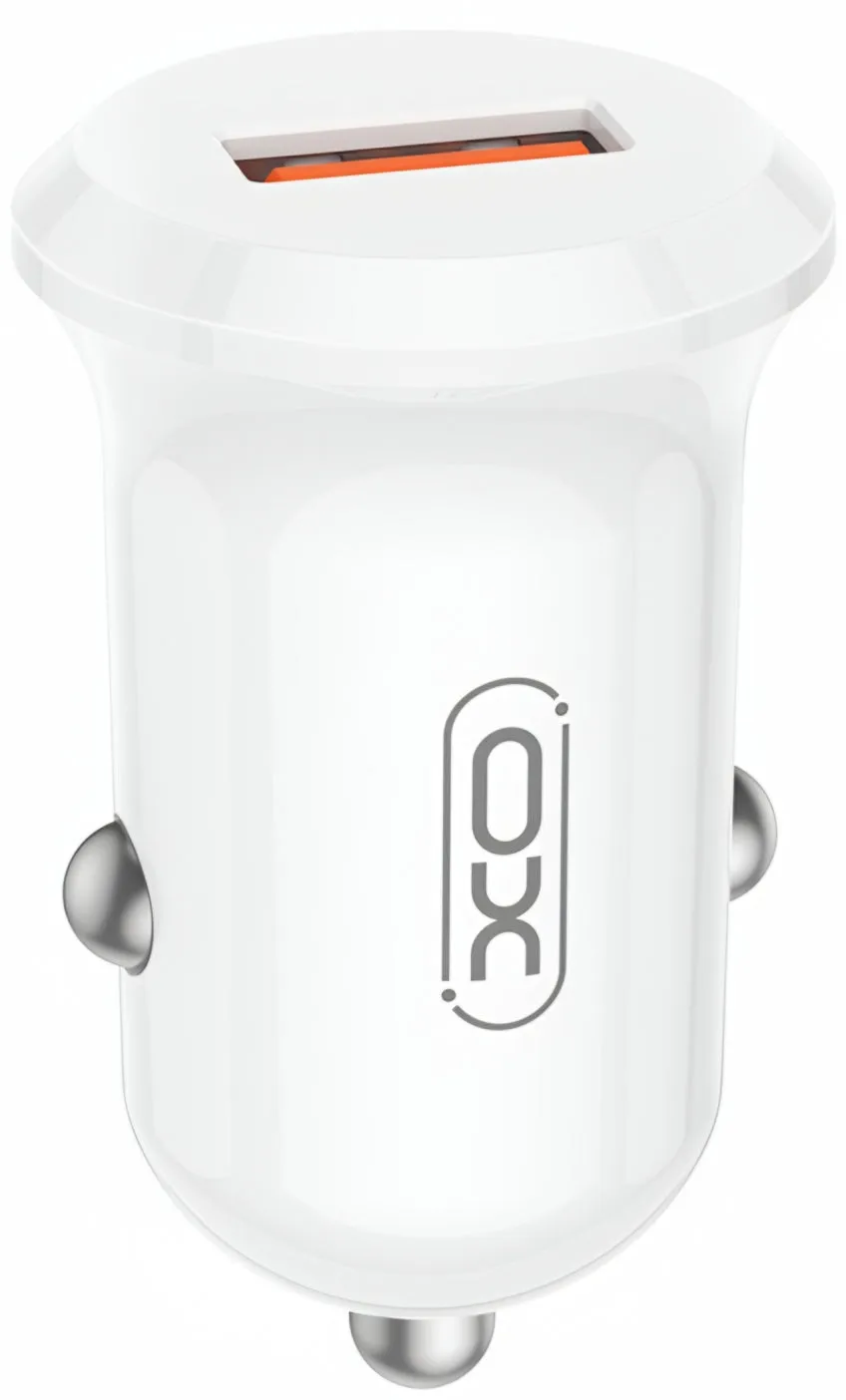 Caricabatterie Auto XO Design CC68, 18W, 3A, 1 x USB-A, Bianco - immagine 1