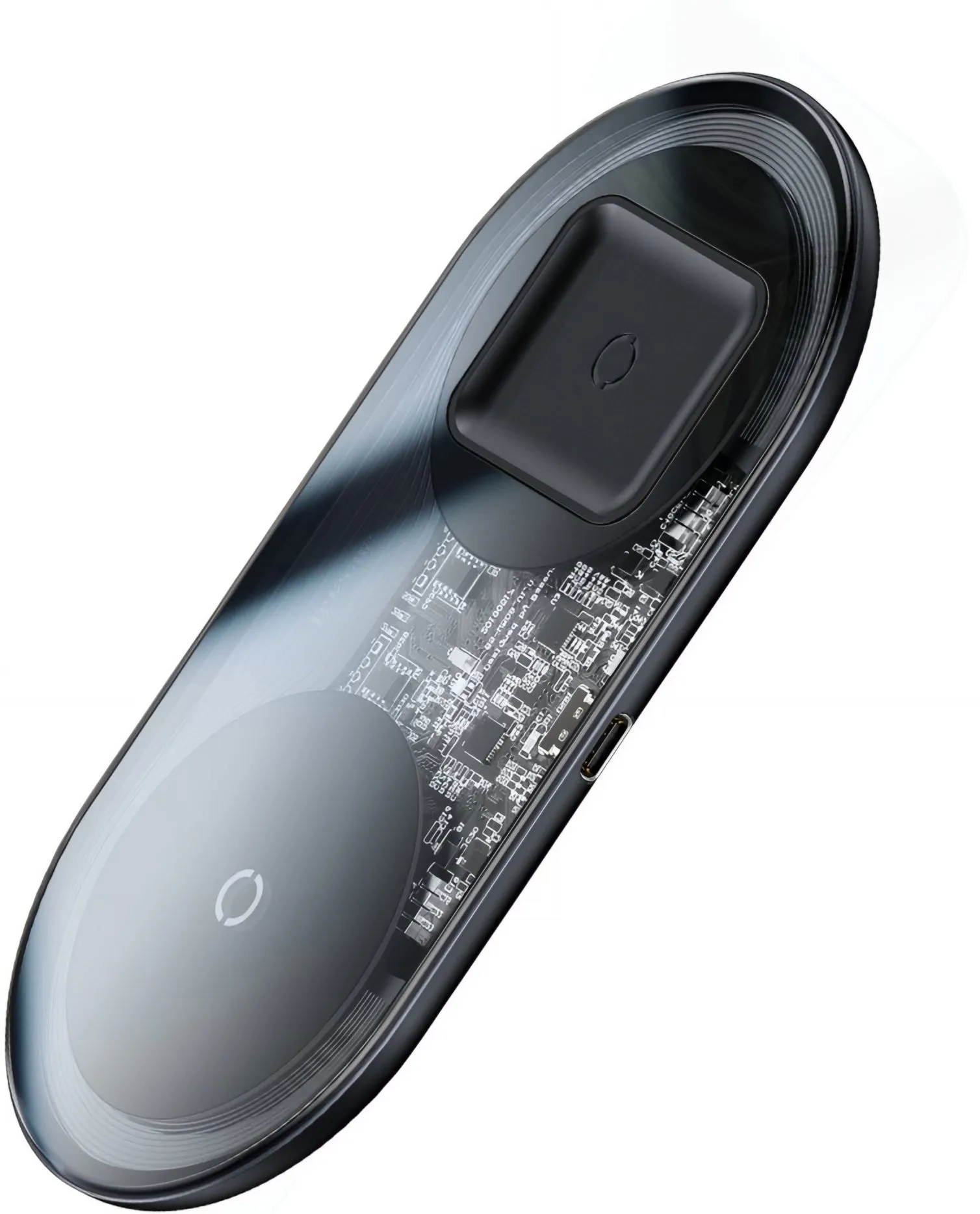Caricabatterie Rete Wireless Baseus Simple 2in1, 15W, 1.67A, Trasparente WXJK-A01 - immagine 1