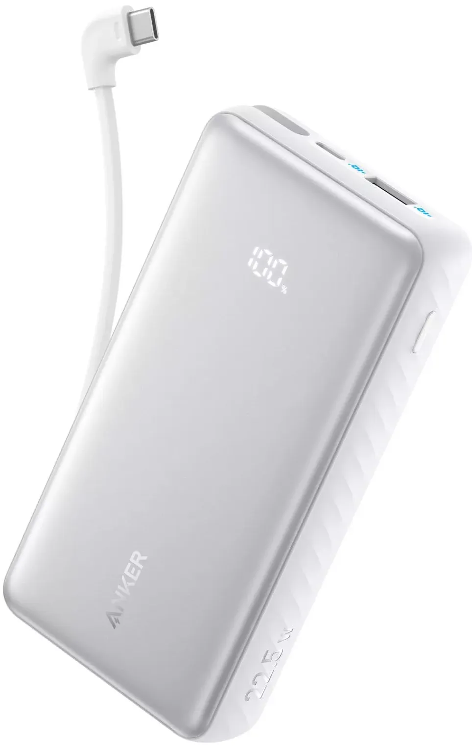 Batteria Esterna Anker Zolo, 10000mAh, 22.5W, QC + PD, 1 x USB-A - 2 x USB-C, Bianca A110DH21 - immagine 1