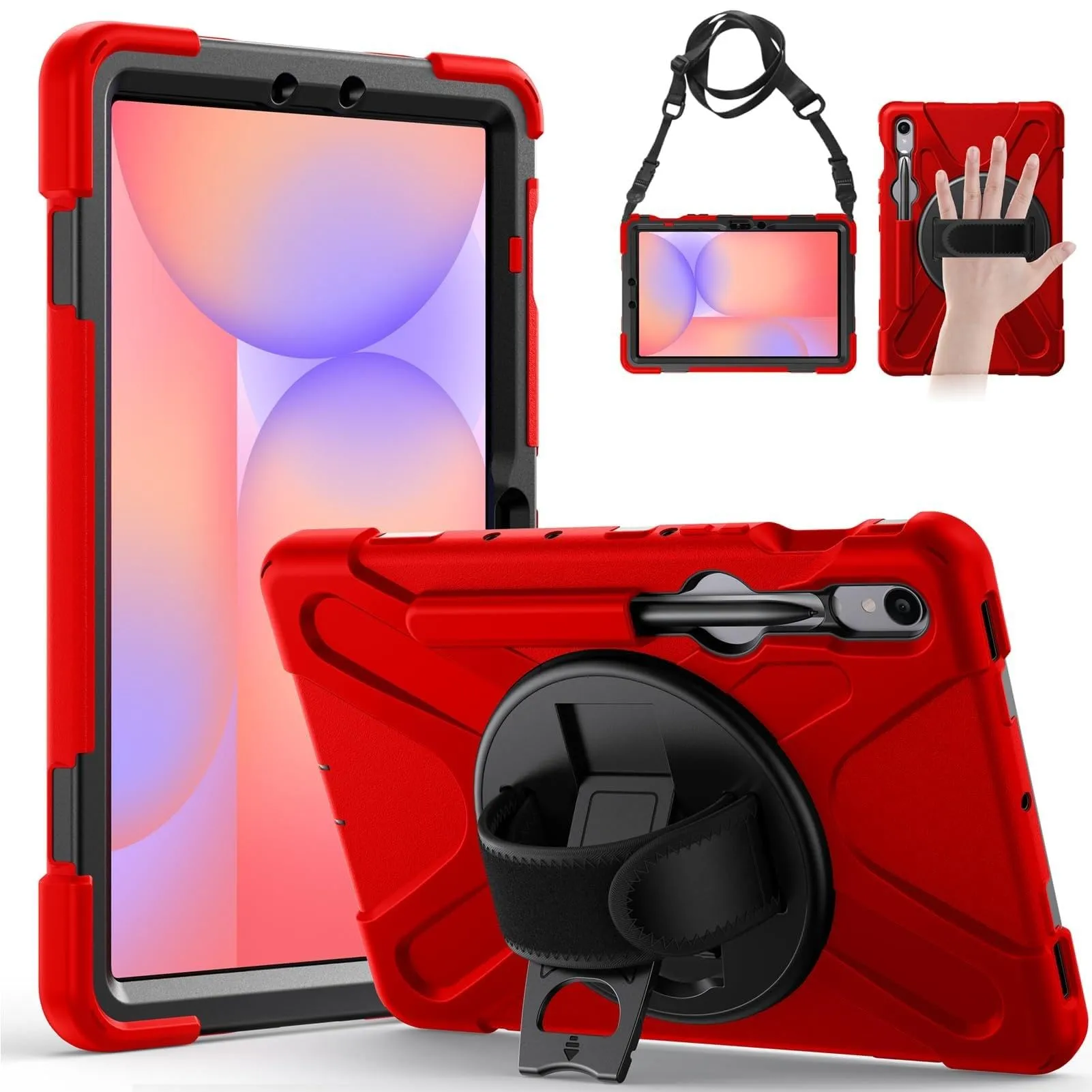 Gerutek Cover per Samsung Galaxy Tab S10 Lite/S10 FE/ S9 FE 10,9'', Rosso - immagine 1