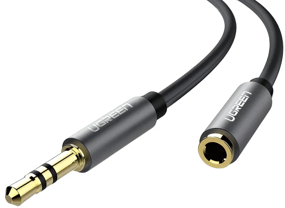 Adattatore Audio 3.5mm - 3.5mm UGREEN AV118, 0.5m, Nero - immagine 1