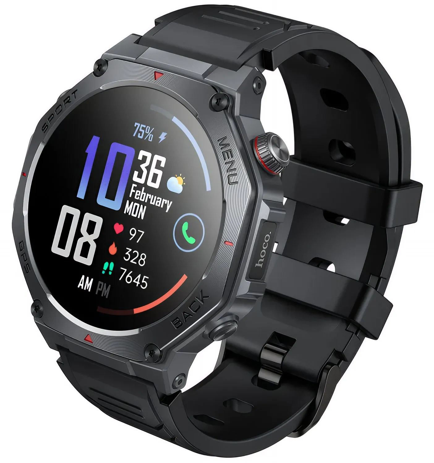 Smartwatch HOCO Y37 Call, Nero - immagine 1