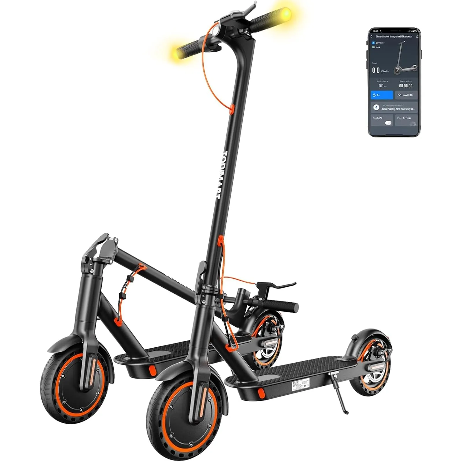 T3S Monopattino Elettrico Adulto-350W,30KM Autonomia, MAX 25 Km/h, e App, 8.5" Pneumatici Solidi, Scooter Elettrico Pieghevole - immagine 1
