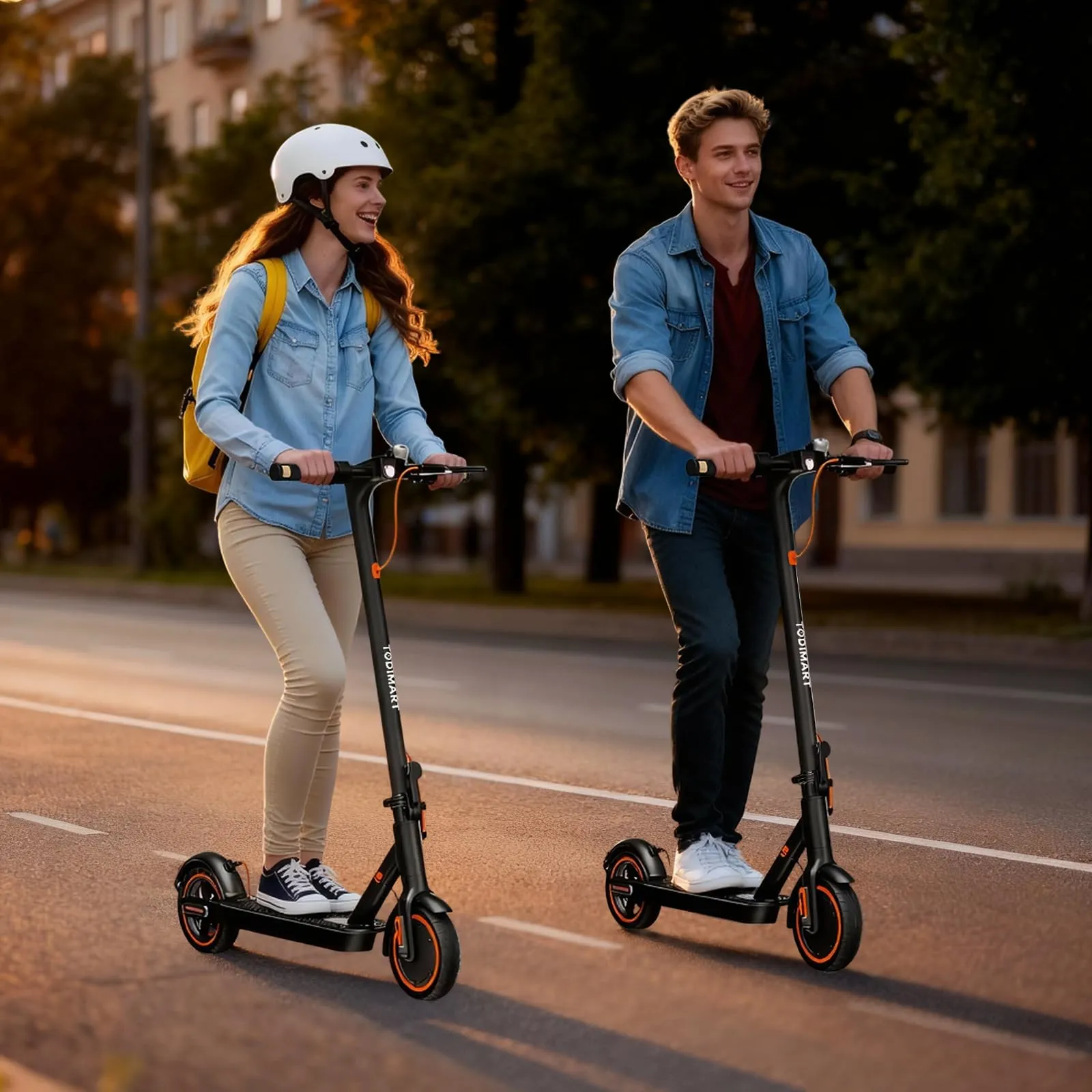 T3S Monopattino Elettrico Adulto-350W,30KM Autonomia, MAX 25 Km/h, e App, 8.5" Pneumatici Solidi, Scooter Elettrico Pieghevole - immagine 8