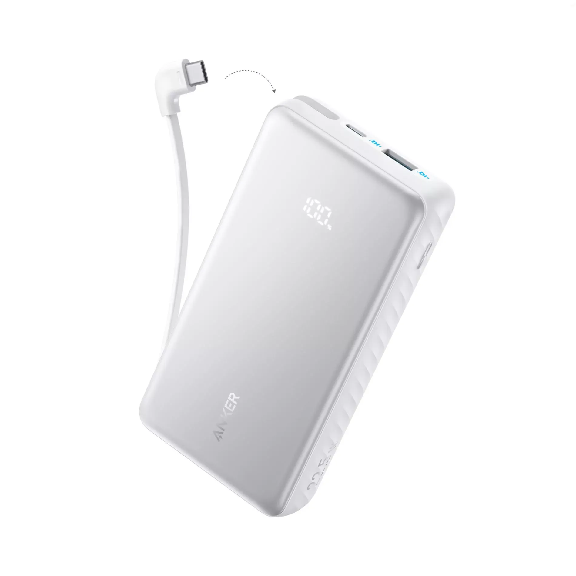 Batteria Esterna Anker Zolo, 20000mAh, 22.5W, QC + PD, 1 x USB-A - 2 x USB-C, Bianca A110EH21 - immagine 1