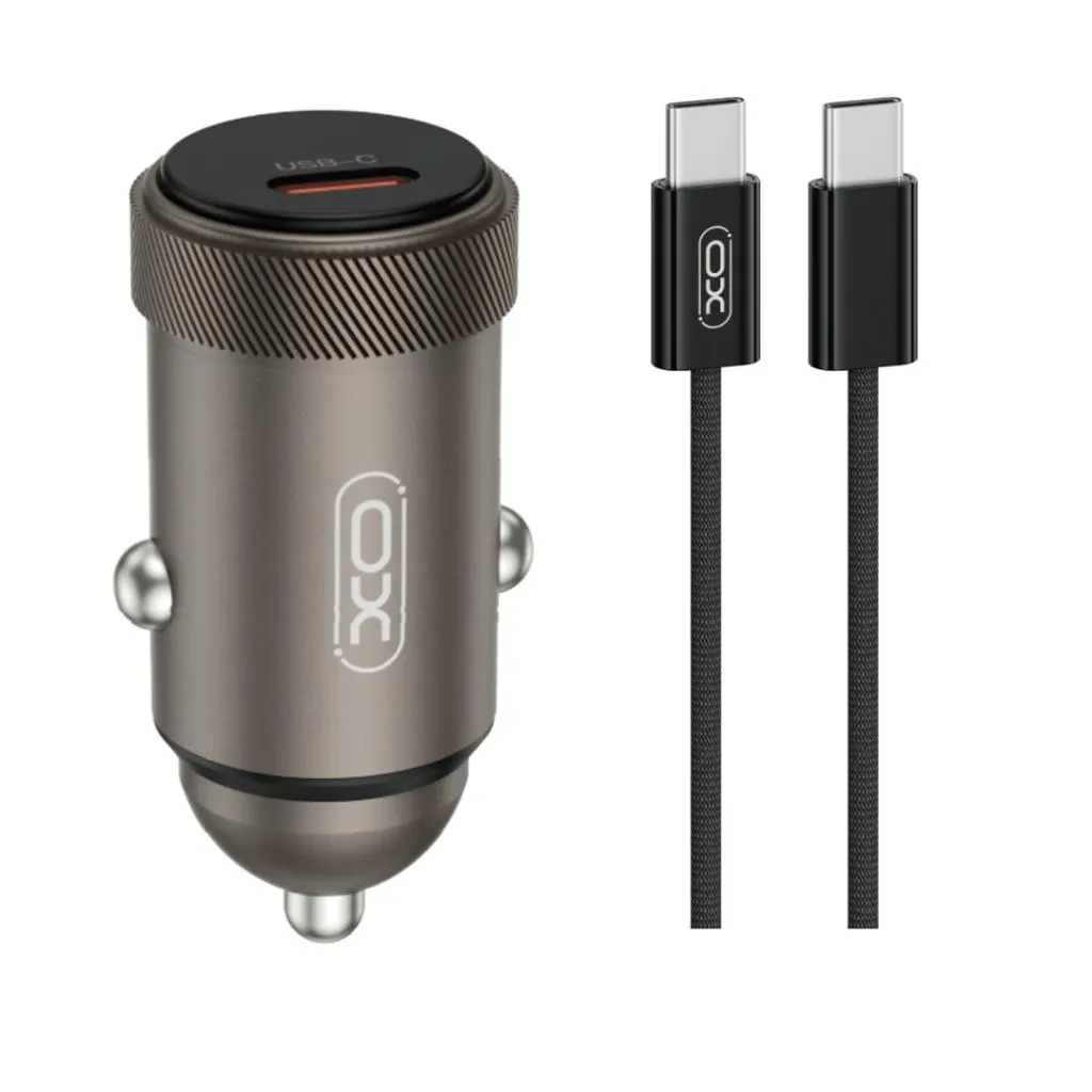 Caricabatterie Auto Con Cavo USB-C XO Design CC70, 30W, 3A, 1 x USB-C, Nero - immagine 1