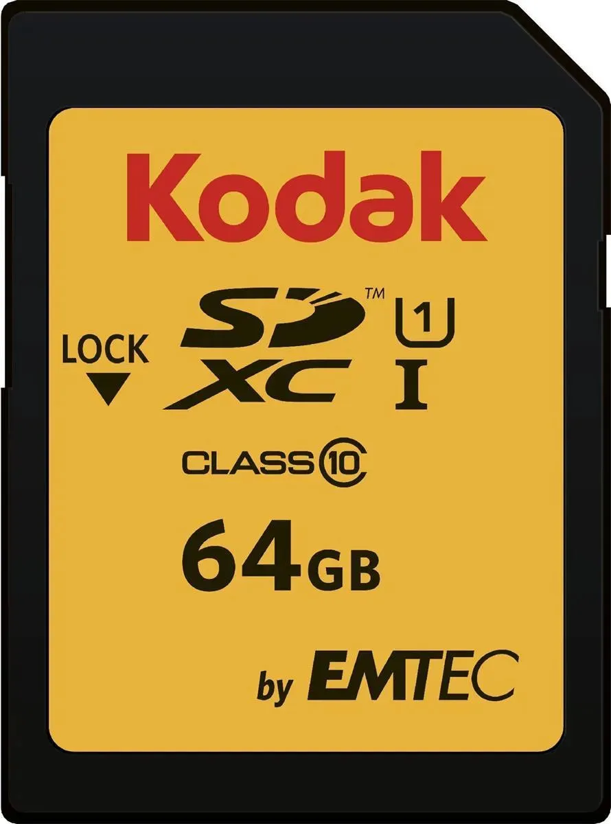 Scheda di Memoria SDXC Kodak Ultra Performance, 64Gb, Classe 10 / UHS-1 U3 EKMSD64GXC10HPRK - immagine 1