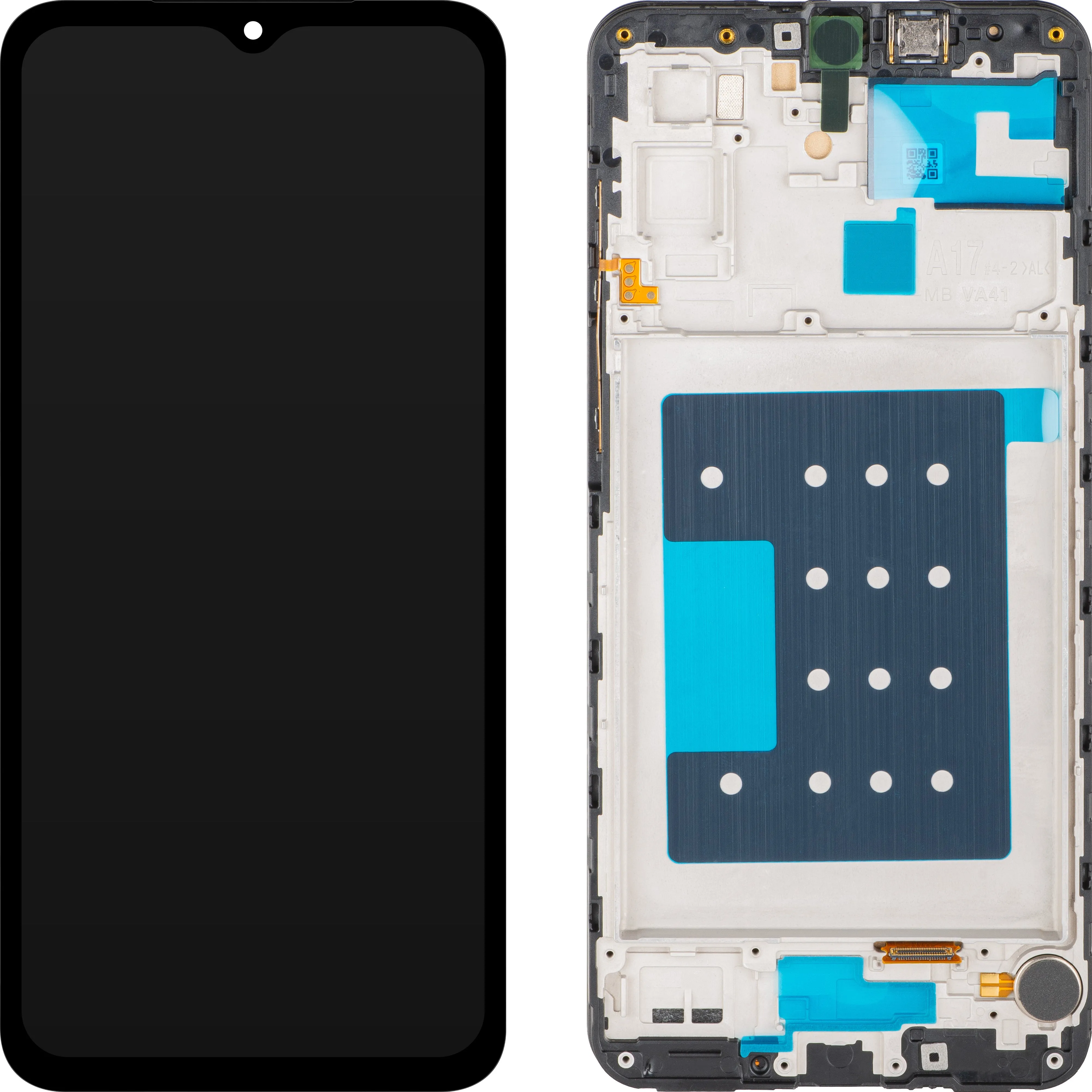 Display con Touchscreen MP compatibile con Samsung Galaxy A17 5G A176, con Cornice, Nero - immagine 1