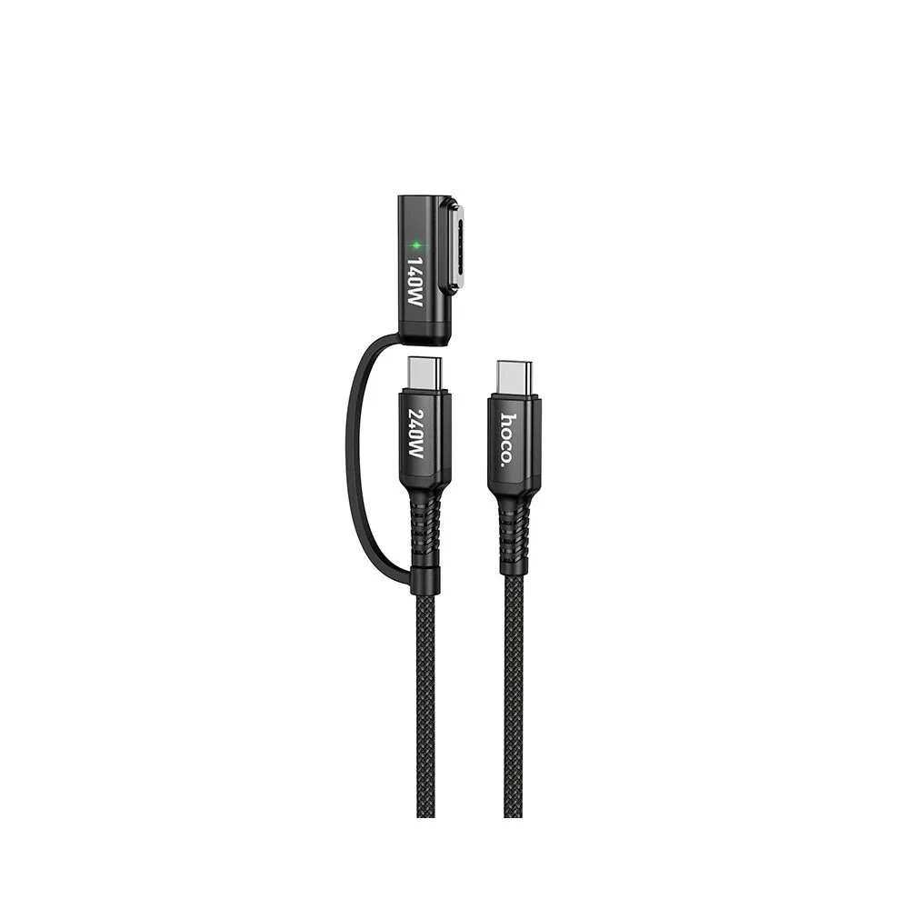 Cavo di Ricarica HOCO U142, USB-C - USB-C / MagSafe 3, 240W, 1.8m, Nero - immagine 1