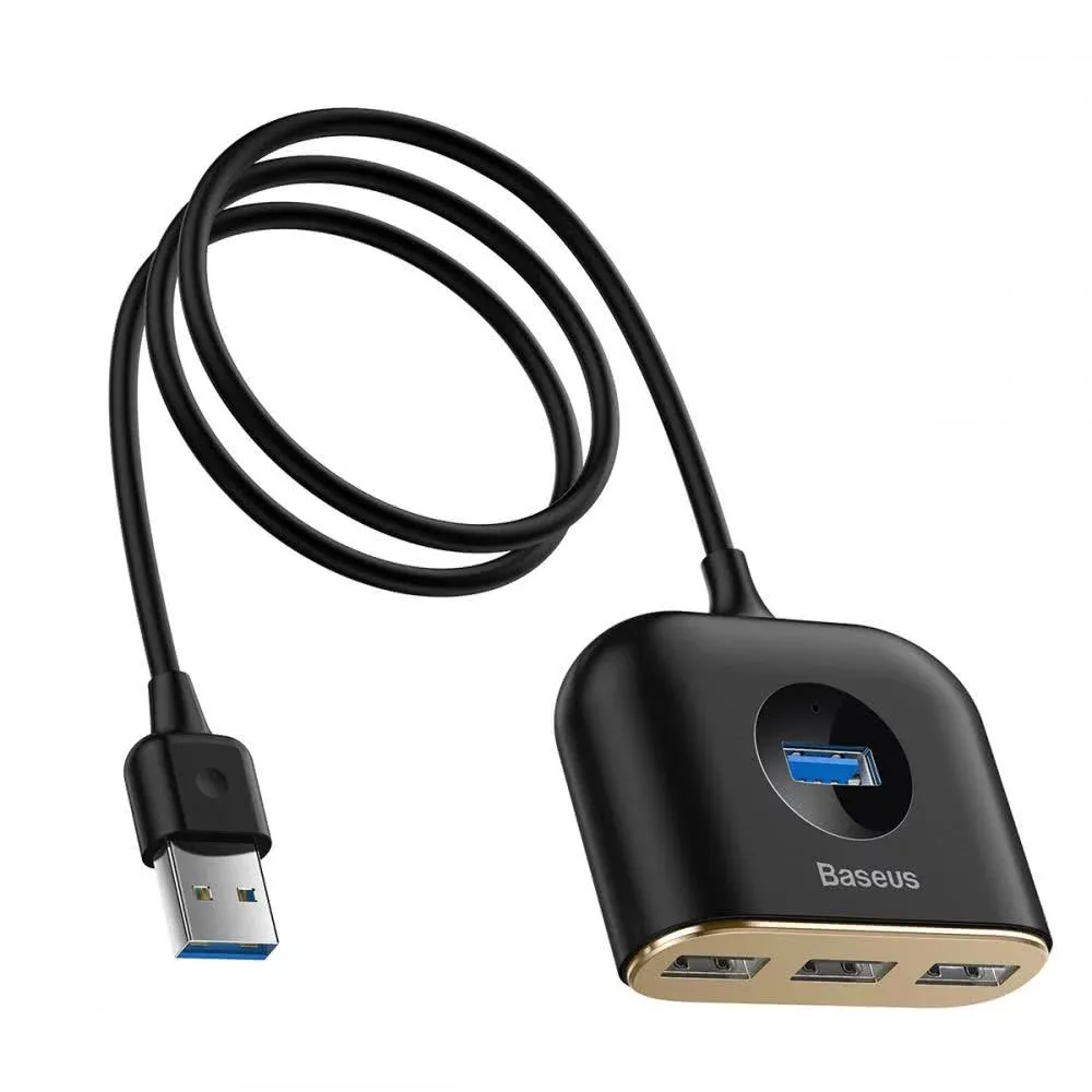 Hub USB Baseus Square, 1 x USB-A 3.0 - 3 x USB-A, Nero CAHUB-AY01 - immagine 1