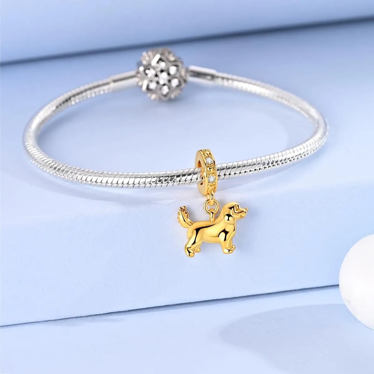 QIKAOLA Ciondolo Bead Charm Perline in argento sterling S925 per bracciali e collane europee per donne - immagine 5