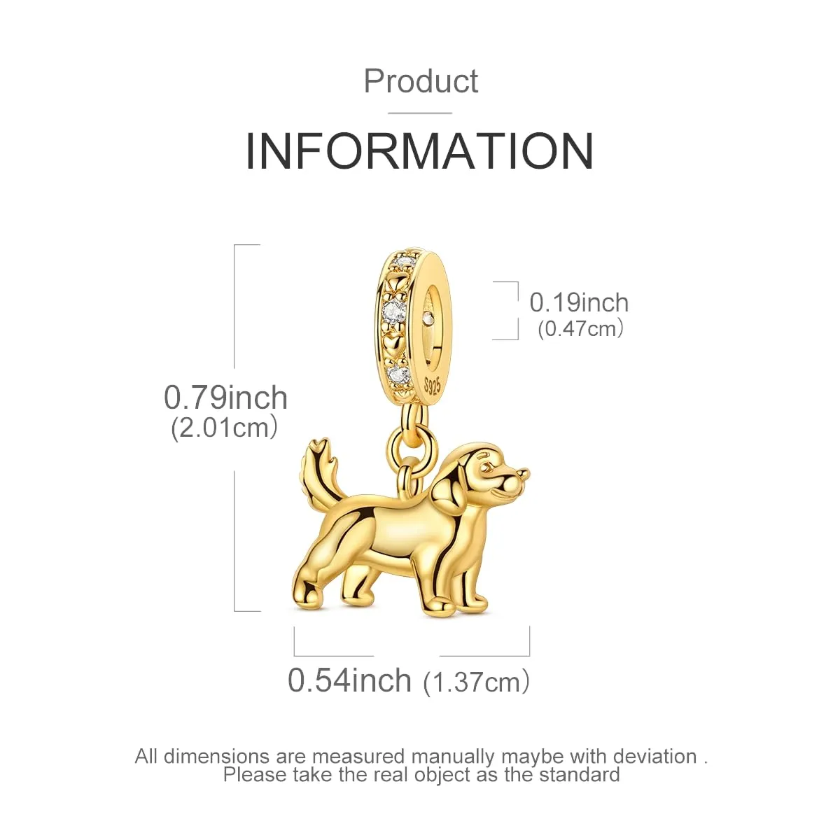 QIKAOLA Ciondolo Bead Charm Perline in argento sterling S925 per bracciali e collane europee per donne - immagine 6