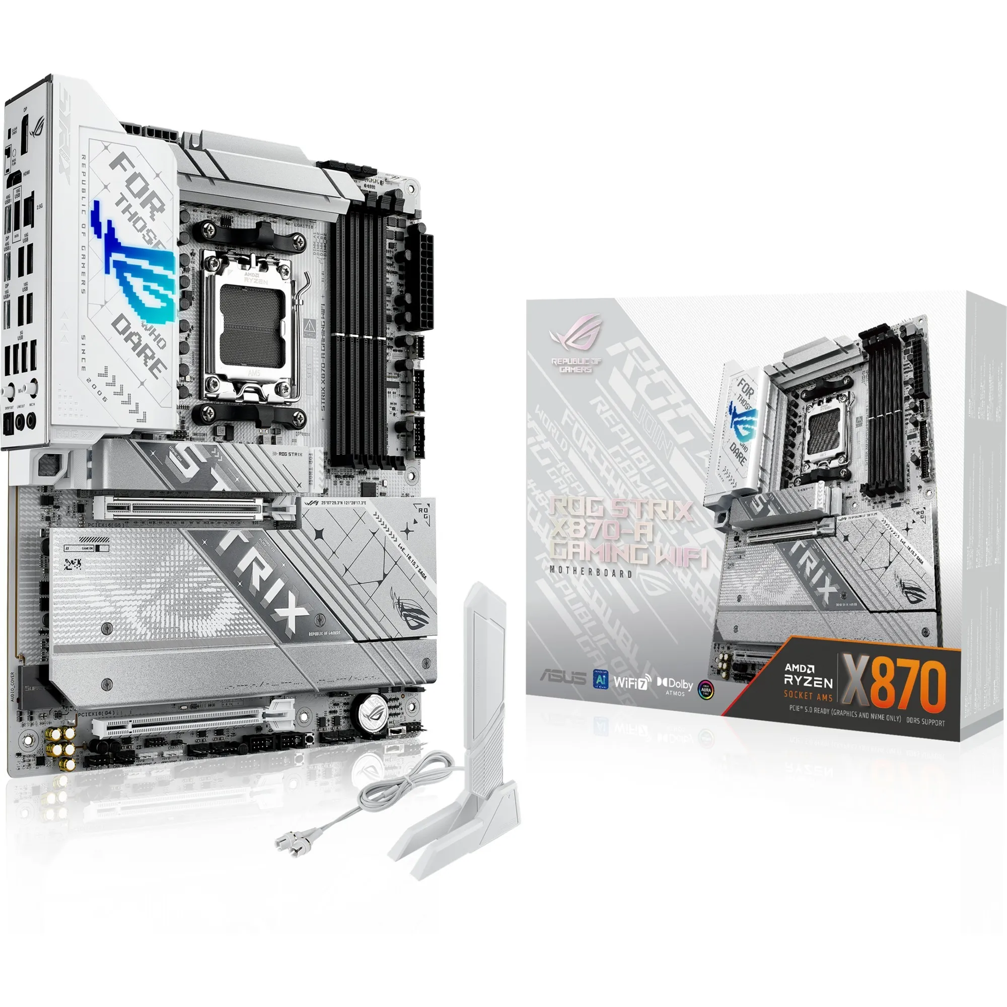 ROG STRIX X870-A GAMING WIFI AMD X870 Socket AM5 ATX, Scheda madre - immagine 1
