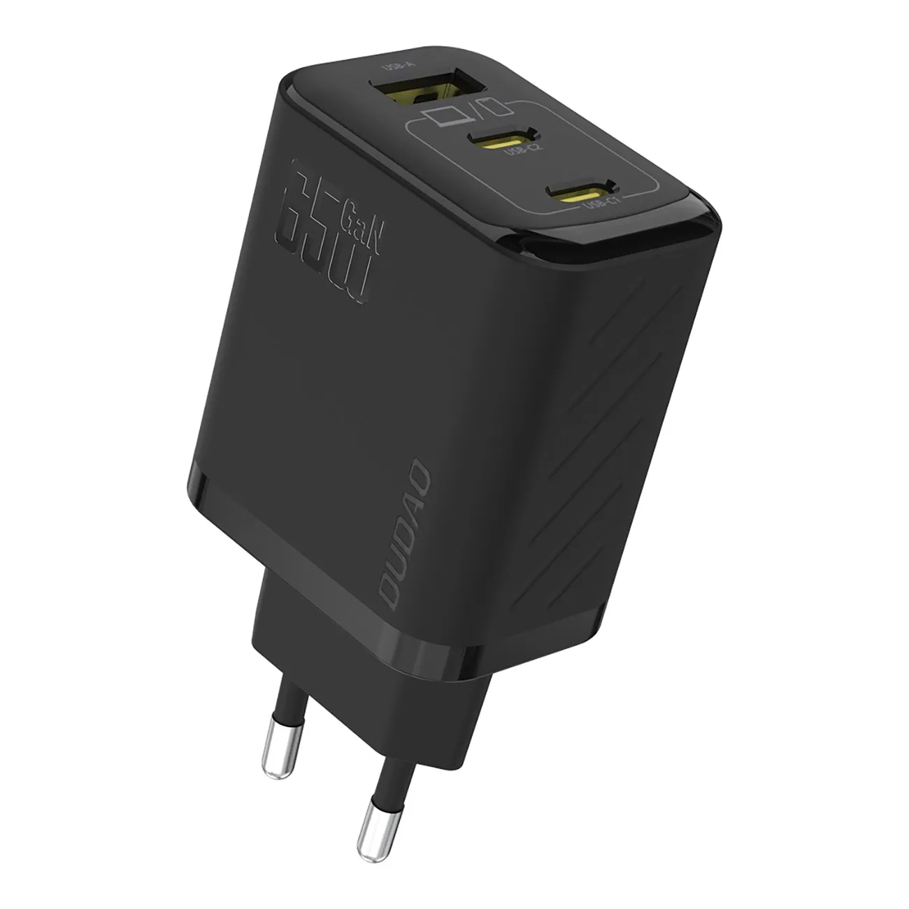 Caricabatterie Rete Dudao A29, 65W, 1 x USB-A - 2 x USB-C, Nero - immagine 1