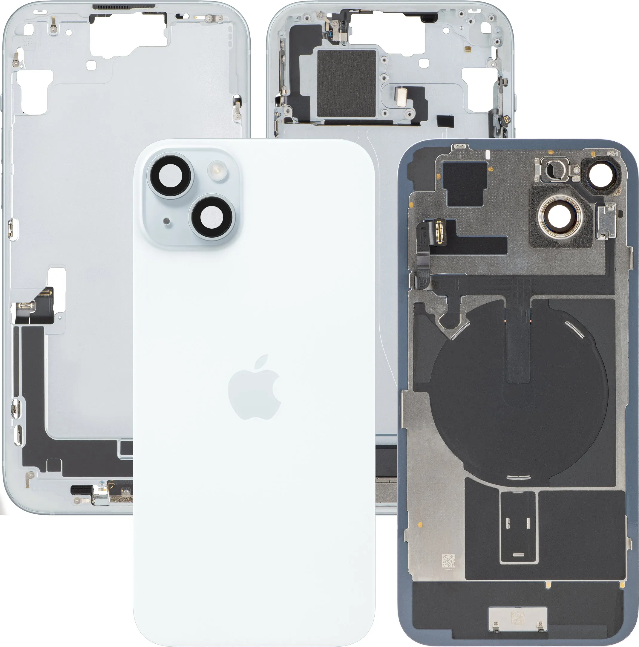 Copertura Batteria Apple iPhone 15 Plus, Con Scocca Centrale, Parti Complete, Blu, Swap Premium - immagine 1