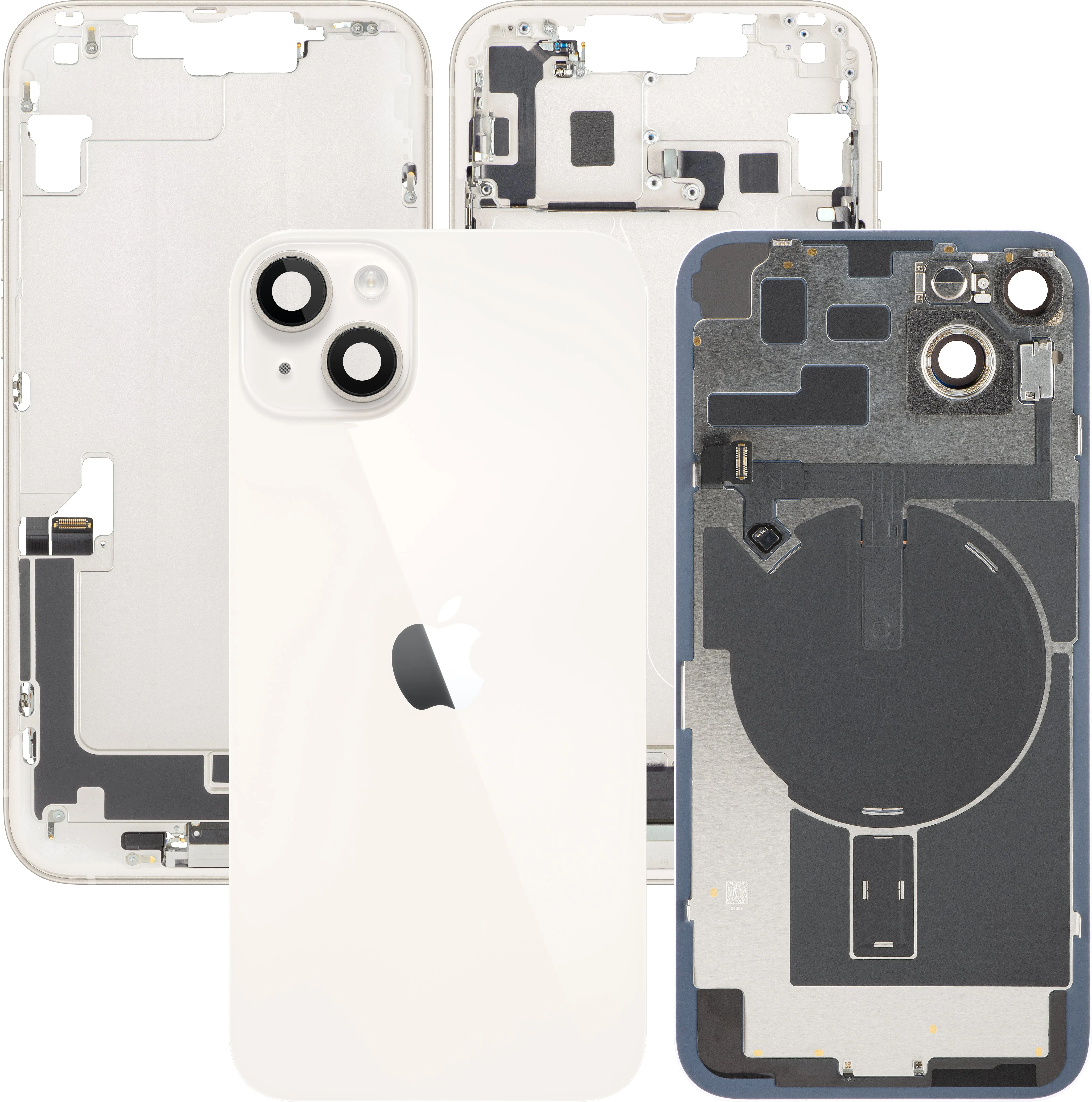 Cover Batteria Apple iPhone 14 Plus, Con Scocca Centrale, Parti Complete, Bianco (Starlight), Swap Premium - immagine 1