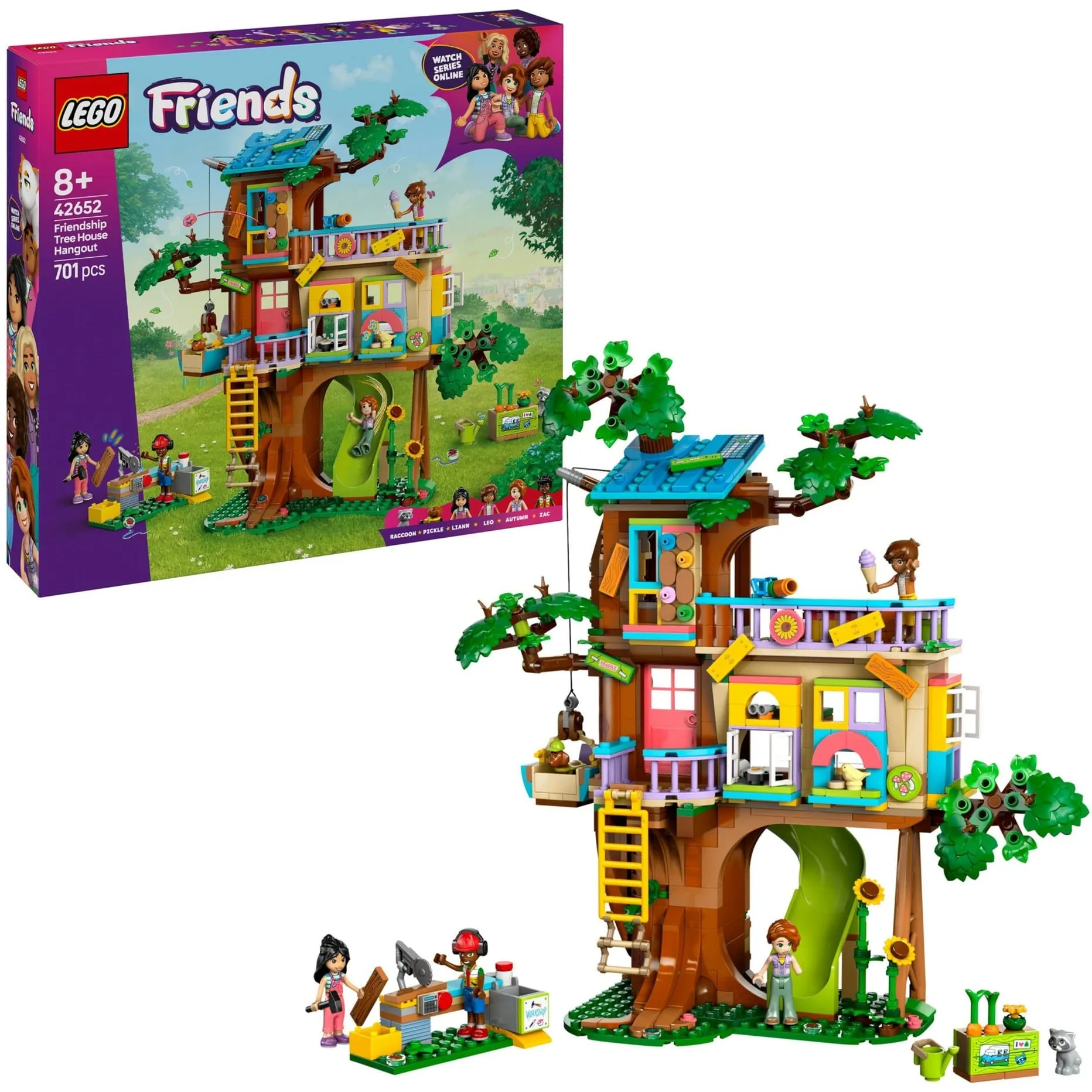Friends 42652 Casa sull’Albero dell’Amicizia, Giochi per Abilità Sociali per Bambine e Bambini 8+ con Animali e Personaggi, Giochi di costruzione - immagine 1