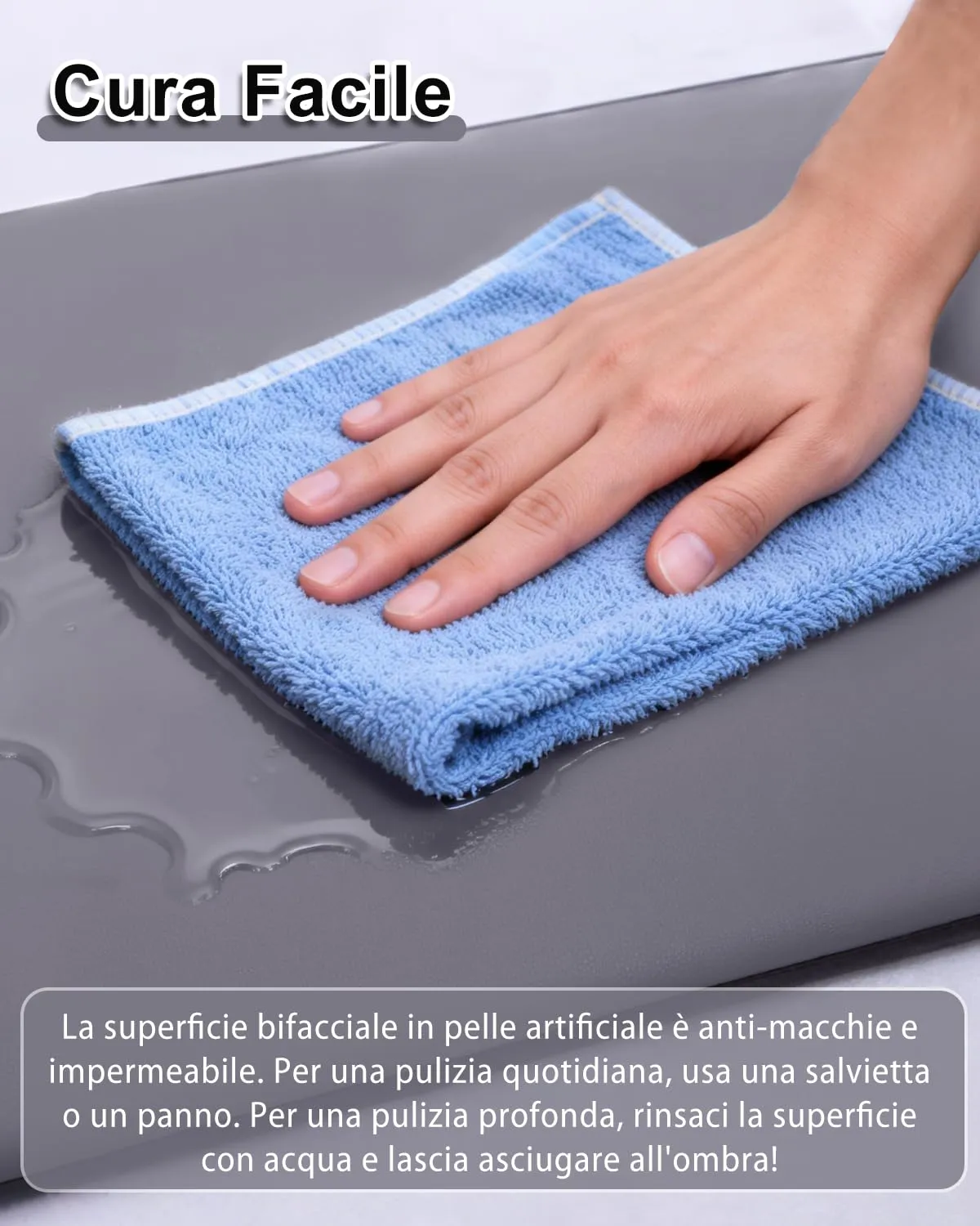 Cuccia Cane Esterno Impermeabile,60x45cm,Pelle Artificiale Letto per Cani - immagine 5