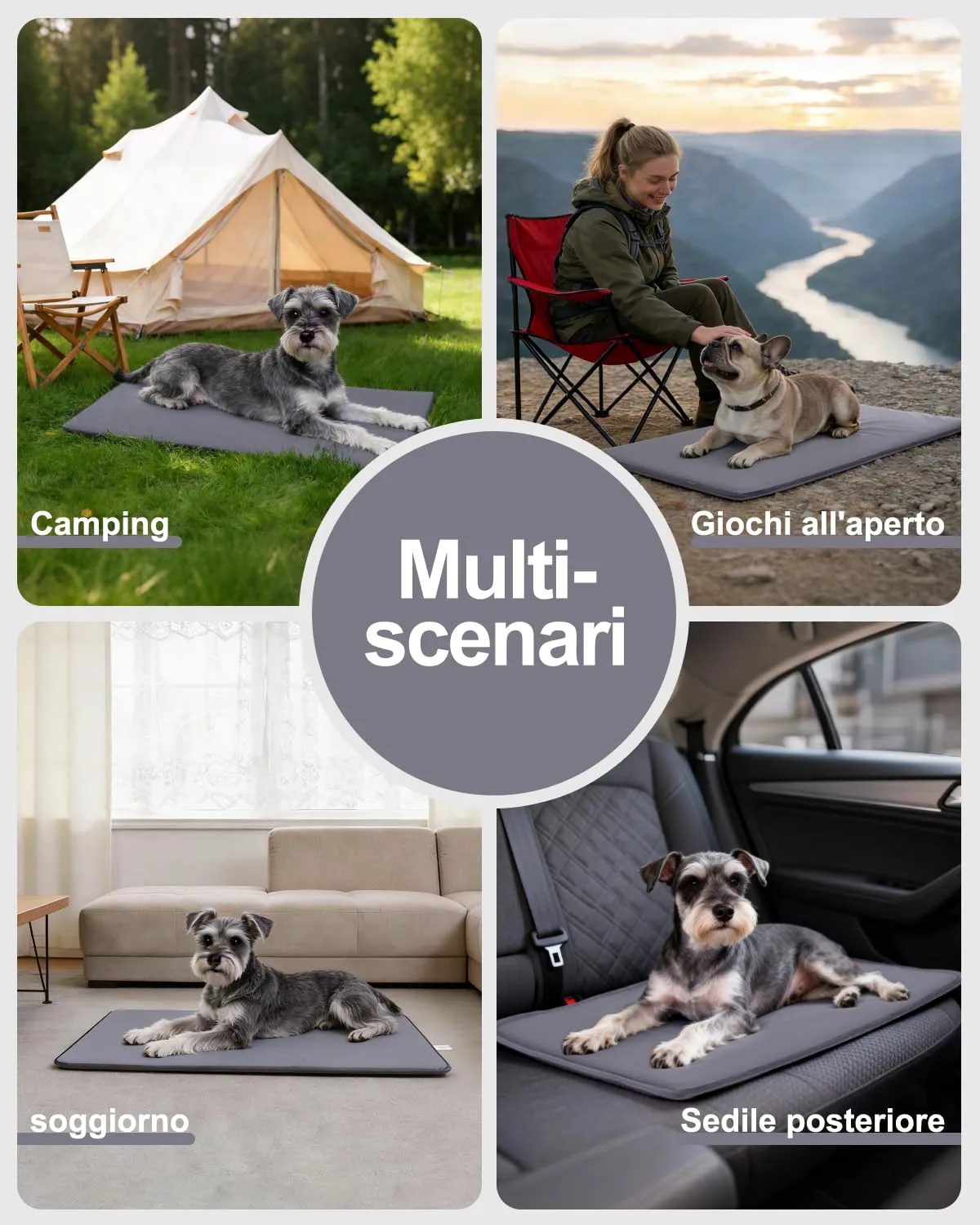Cuccia Cane Esterno Impermeabile,60x45cm,Pelle Artificiale Letto per Cani - immagine 8