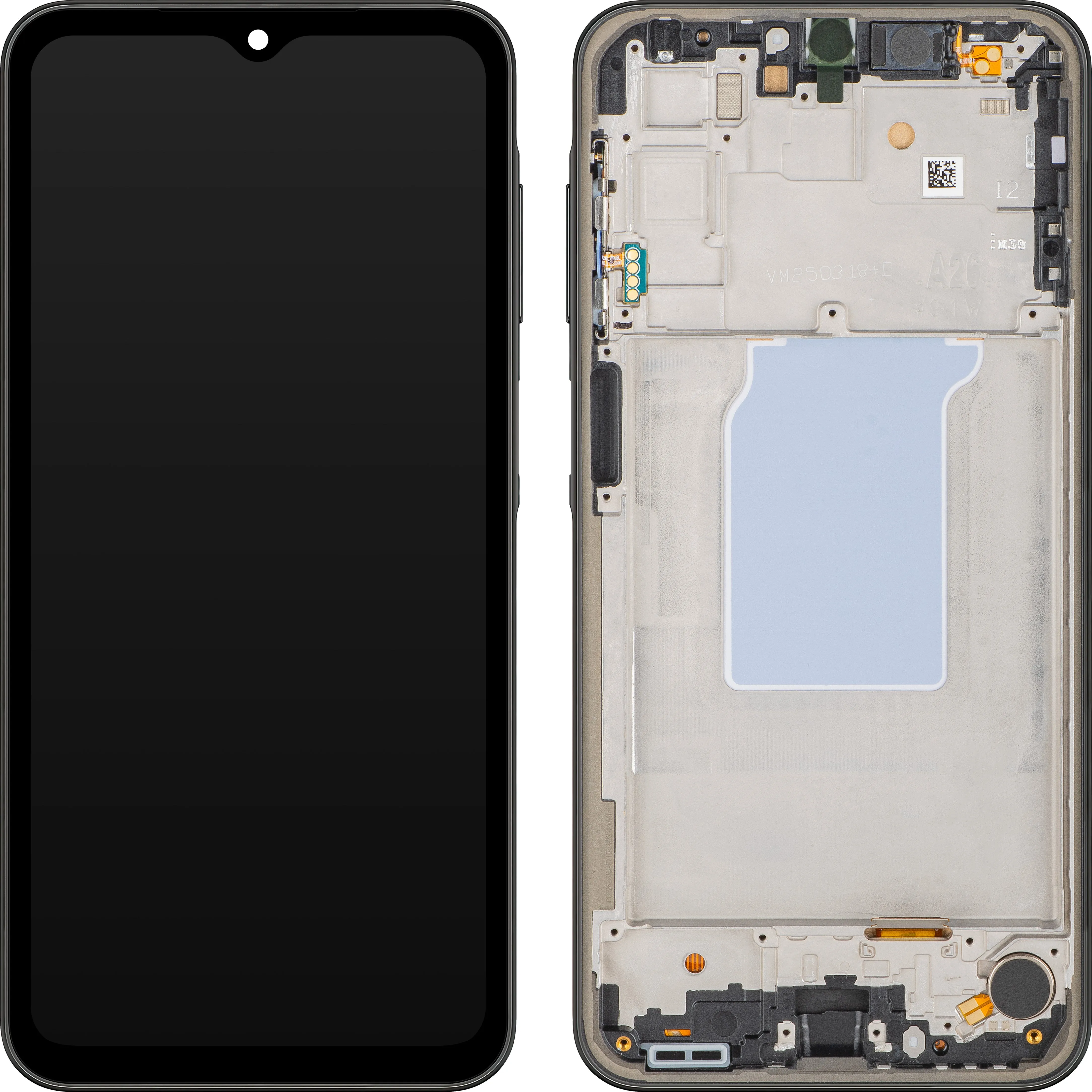 Display con Touchscreen MP compatibile con Samsung Galaxy A26 A266, con Cornice, Nero - immagine 1