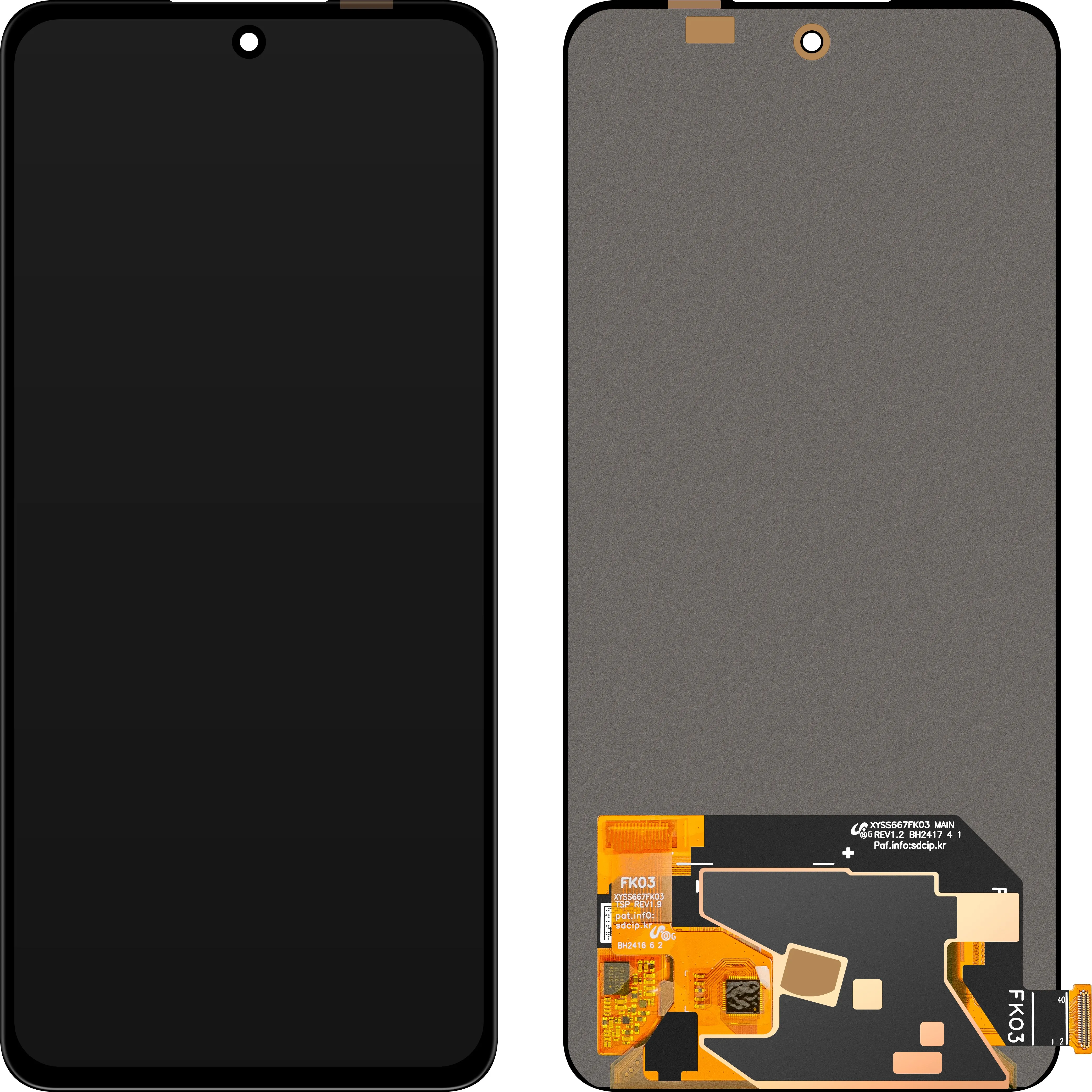 Display con Touchscreen MP compatibile con Oppo F27 / K12x / K13 / Reno12 F / Reno12 F 4G / Reno13 F / Reno13 F 4G, Versione OLED - immagine 1