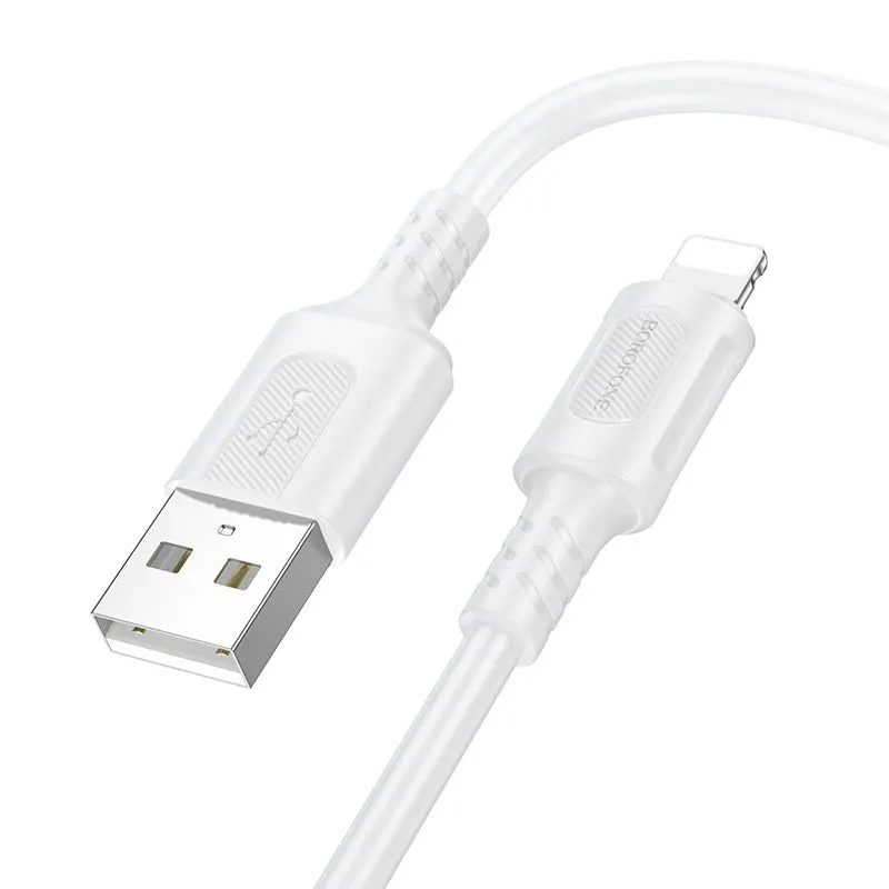 Cavo Dati e Ricarica USB-A - Lightning Borofone BX111 Feliz, 18W, 1m, Bianco - immagine 1