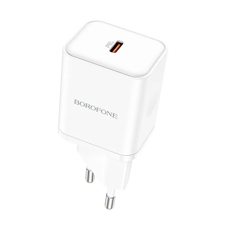 Caricabatterie Retea Borofone BN6 Field, 20W, 3A, 1 x USB-C, Bianco - immagine 1