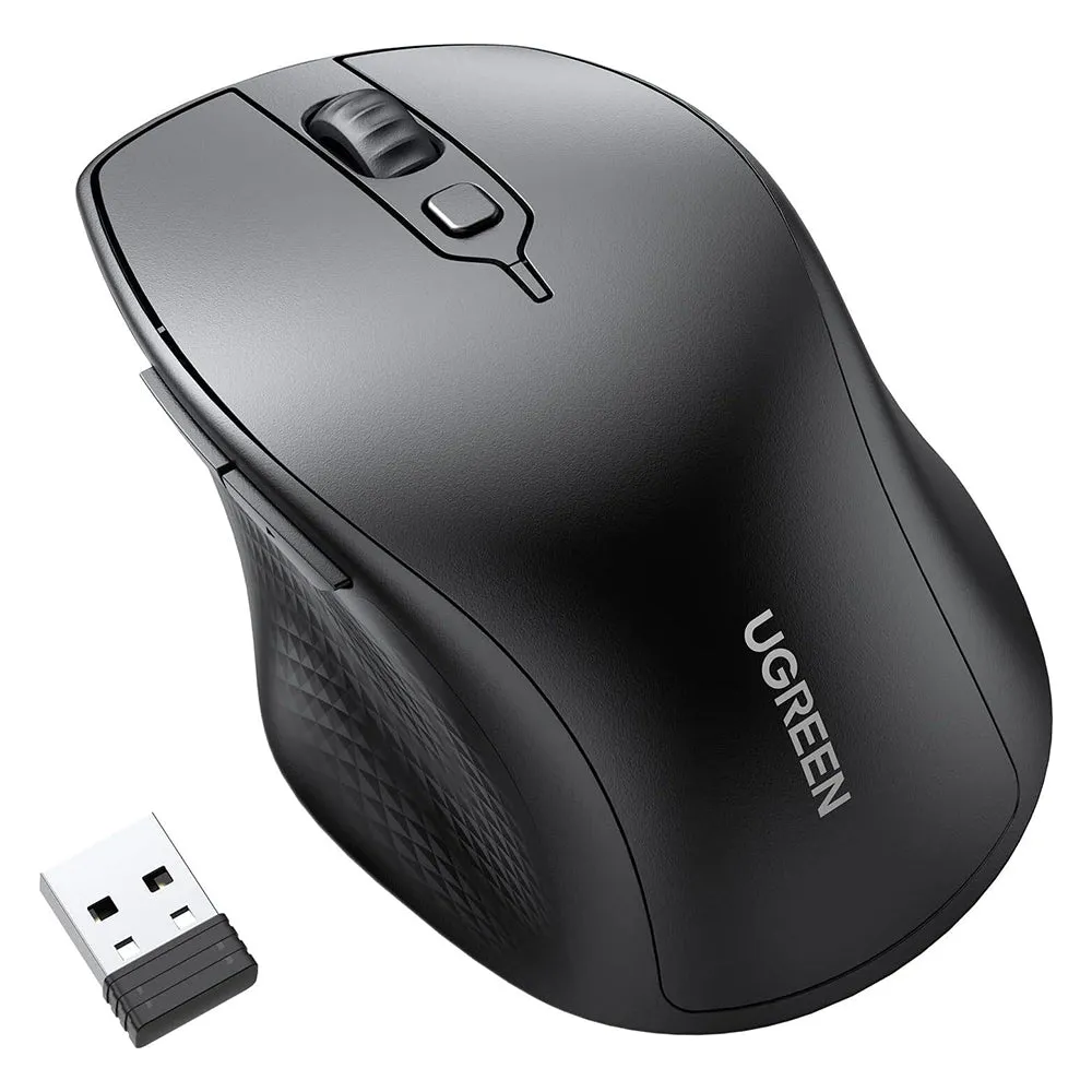 Mouse Wireless UGREEN MU101, 4000DPI, BT / Wi-Fi, Nero - immagine 1