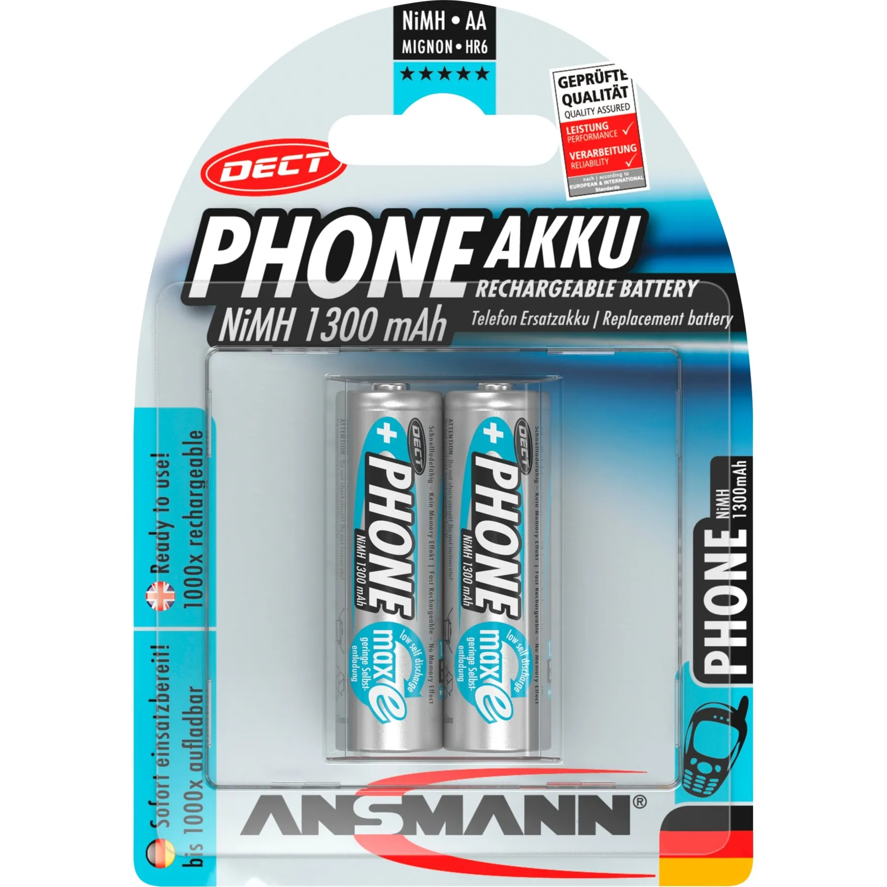 1.2 V rechargeable battery NiMH Nichel-Metallo Idruro (NiMH), Batteria - immagine 1