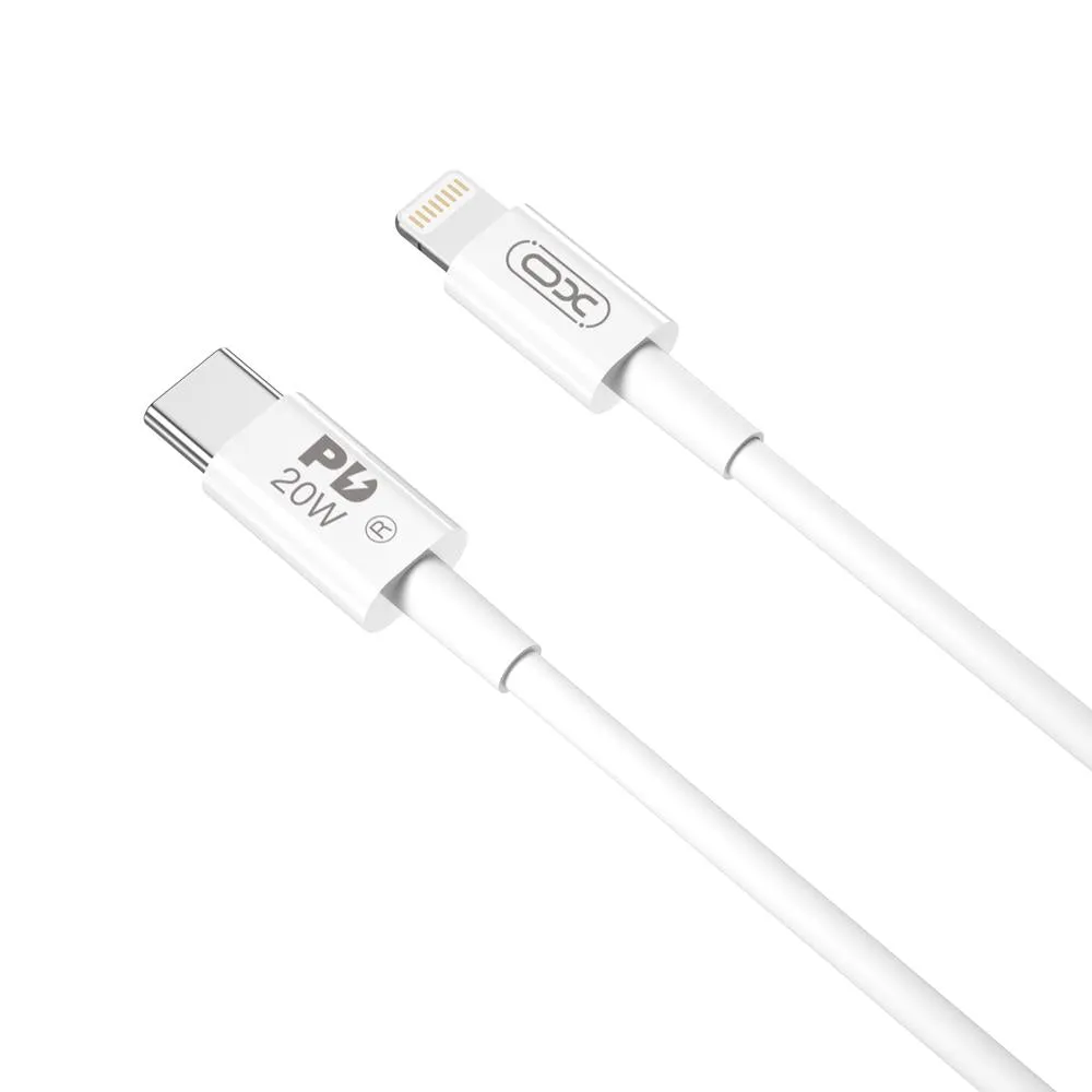 Cavo Dati e Ricarica USB-C - Lightning XO Design NB-Q189B, 20W, 2m, Bianco - immagine 1